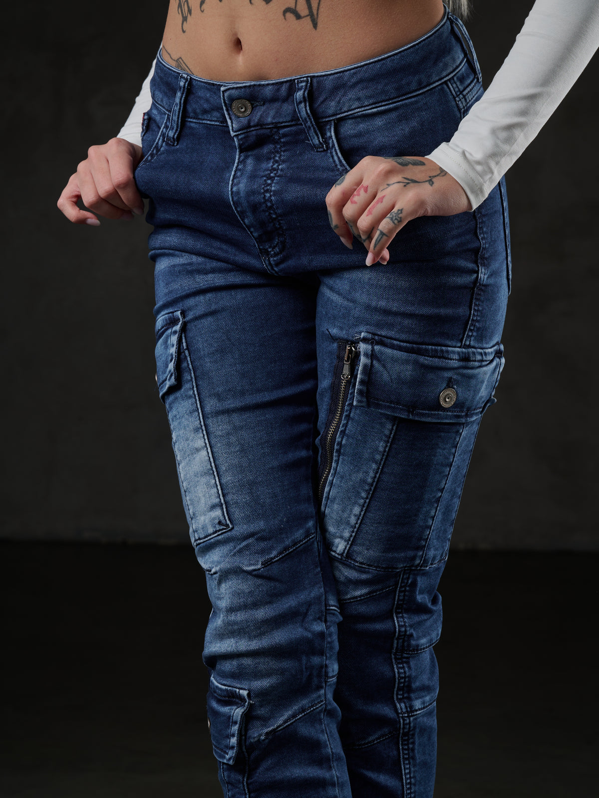 WD531 Basic Women's Jeans with Cargopocket