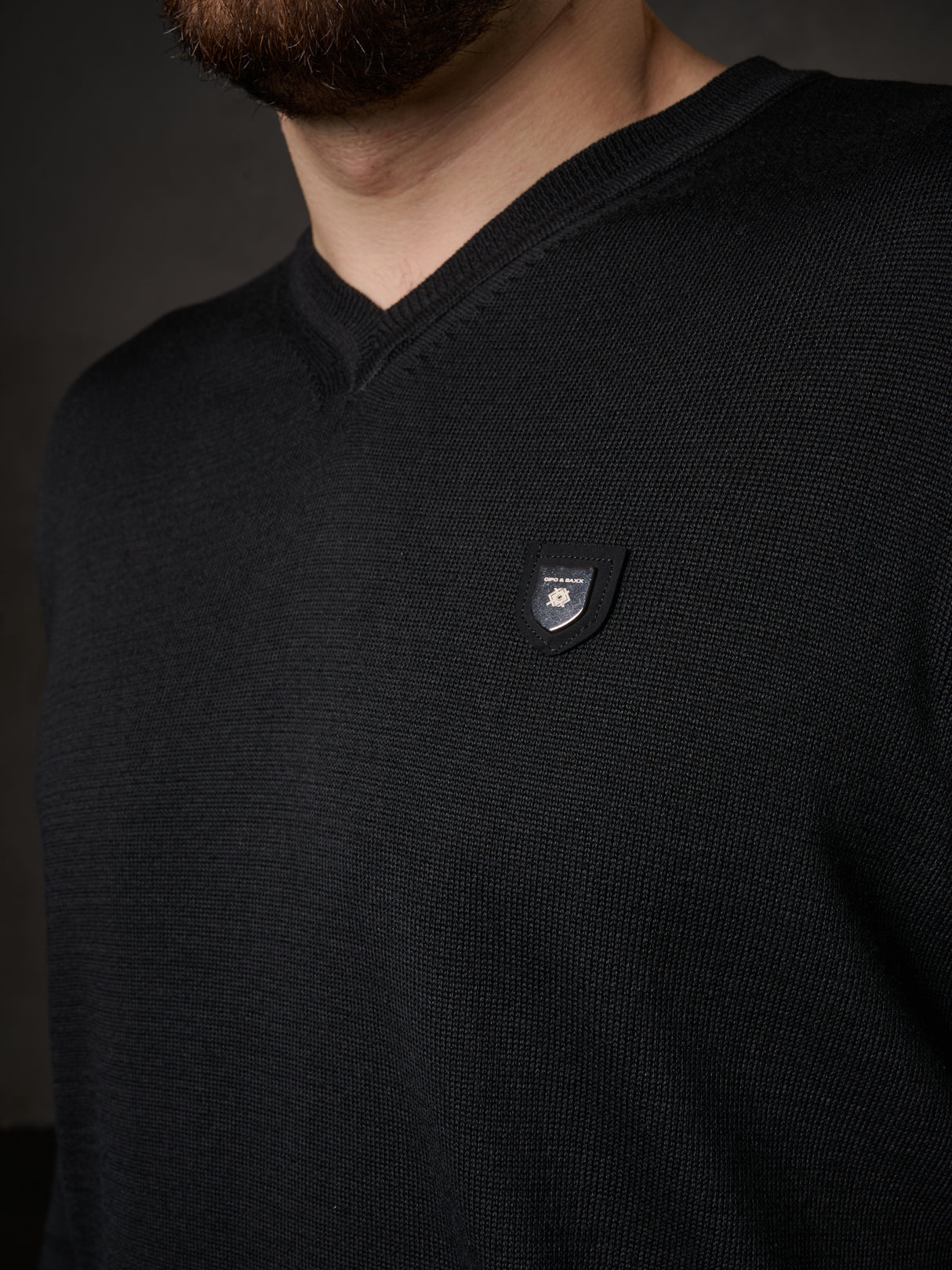 CP242 Pull pour hommes noirs