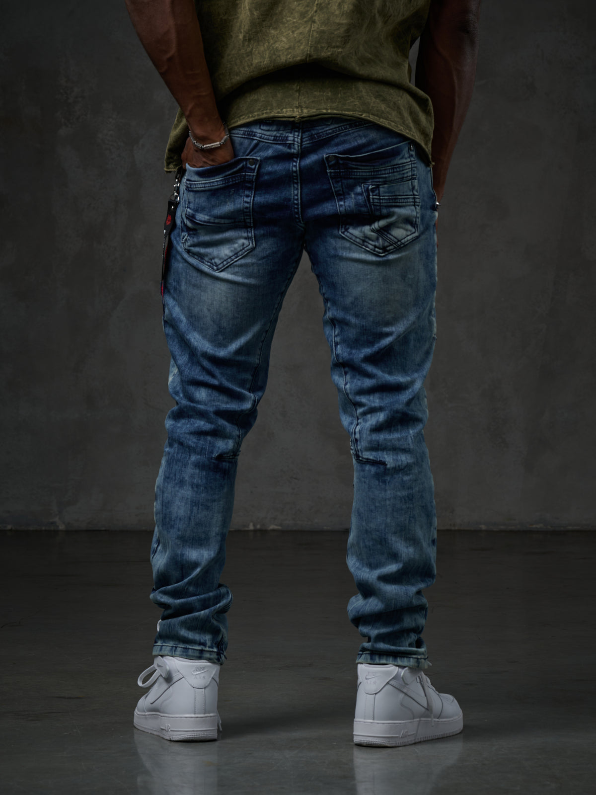 CD478 Comfortabele Heren Jeans in Washed-Out Optiek Slim Fit