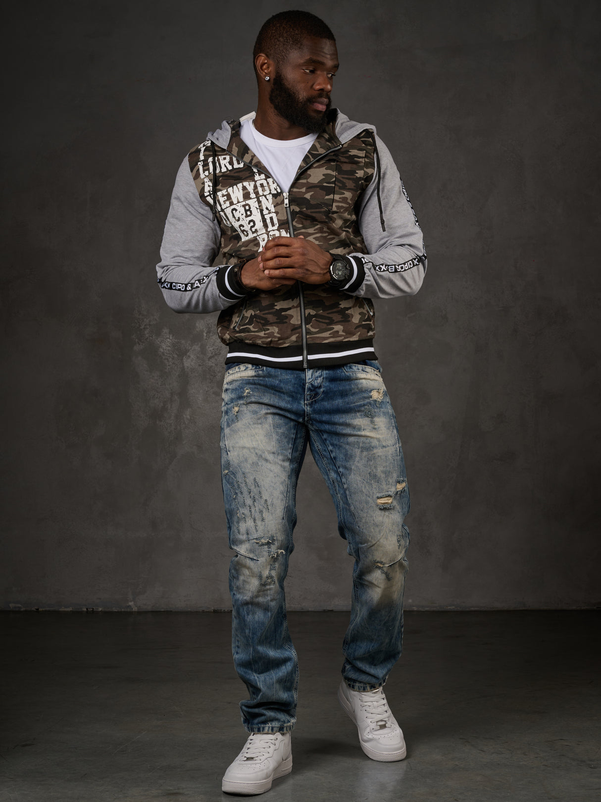 CJ215 Khaki Camouflage Men's Jacket