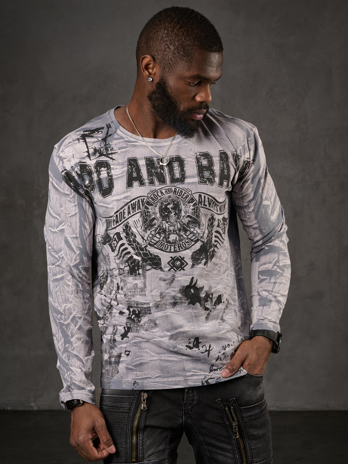 Cl549 Maglia a maniche lunghe da uomo