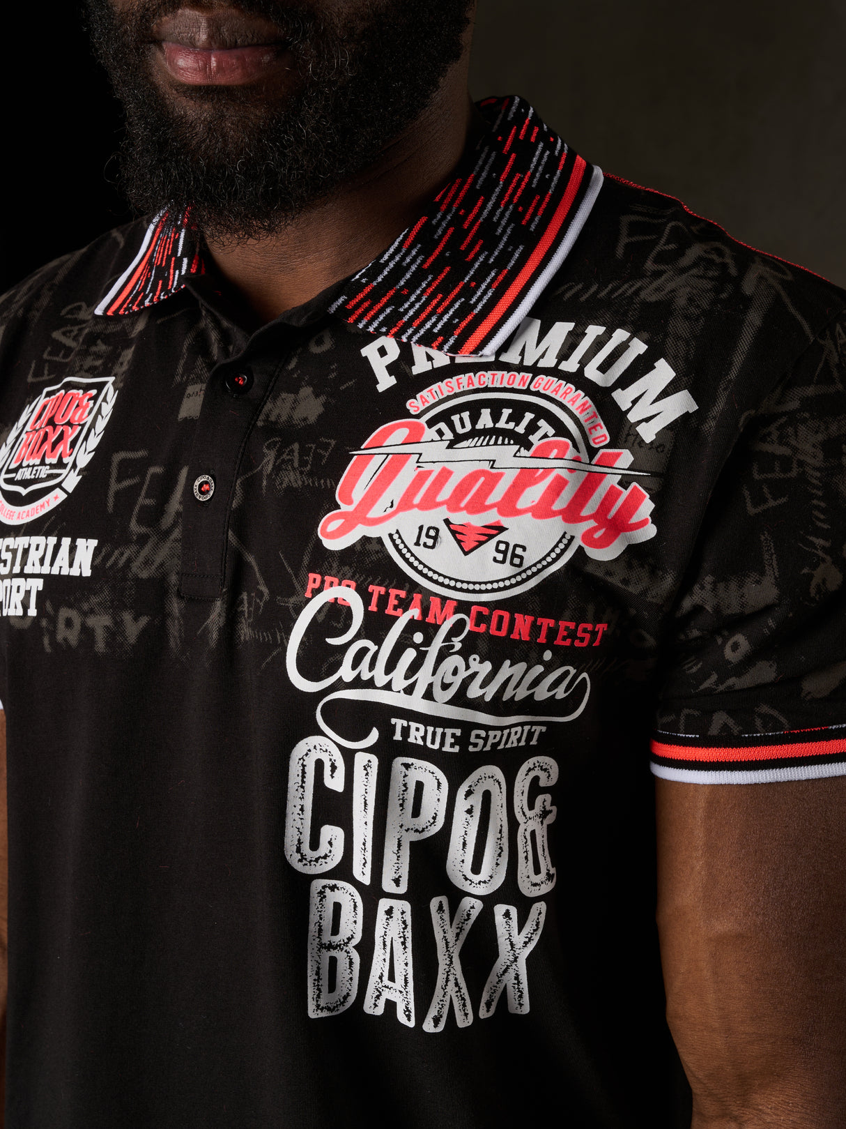 CT738 Polo masculin avec imprimé à la mode