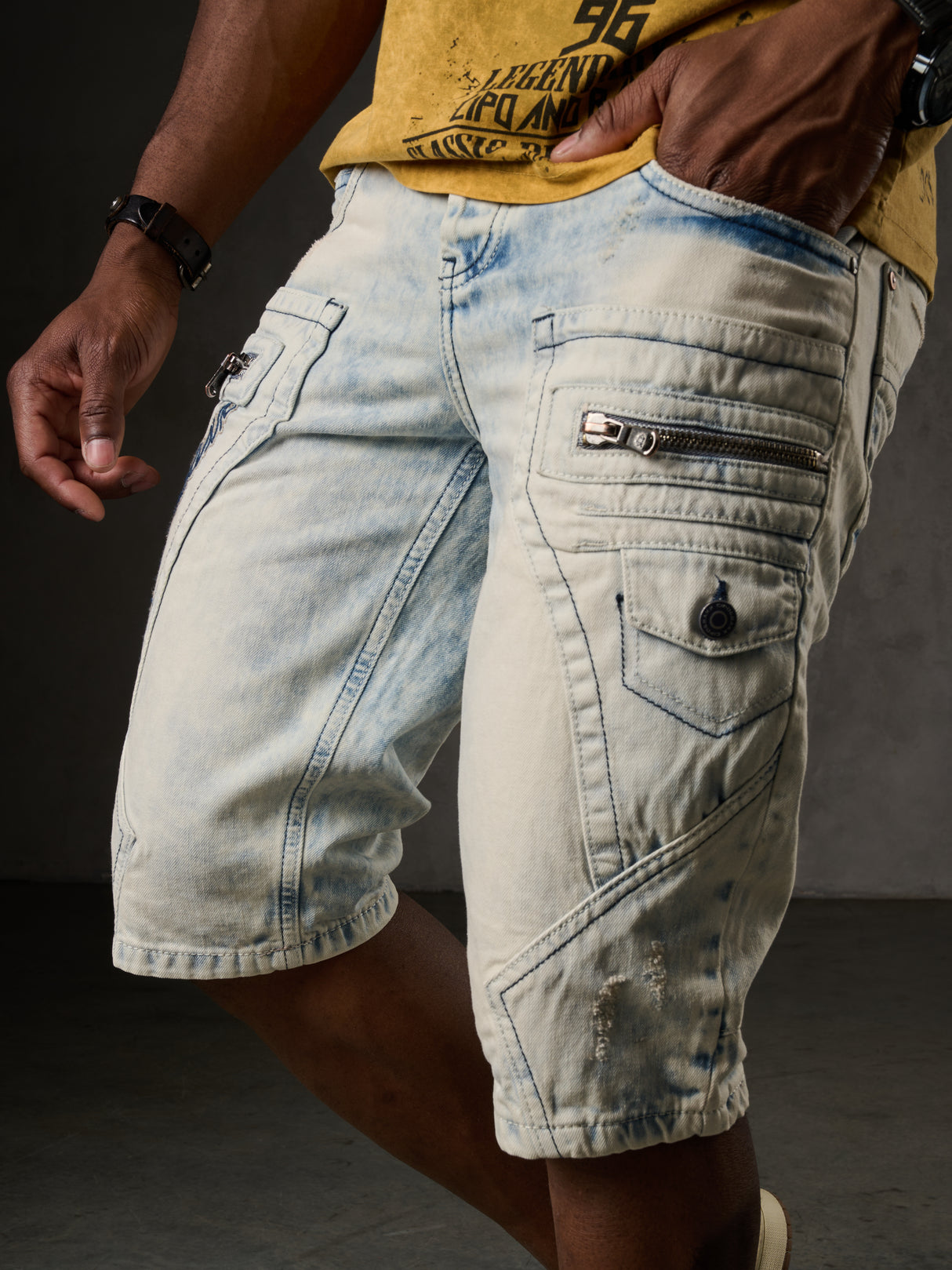 CK131 Heren Capri met Zijzakken