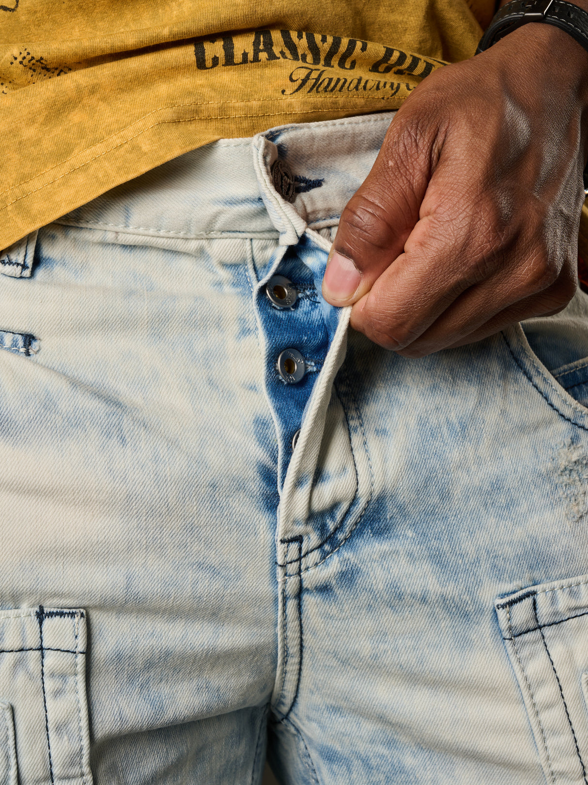 CK131 Heren Capri met Zijzakken