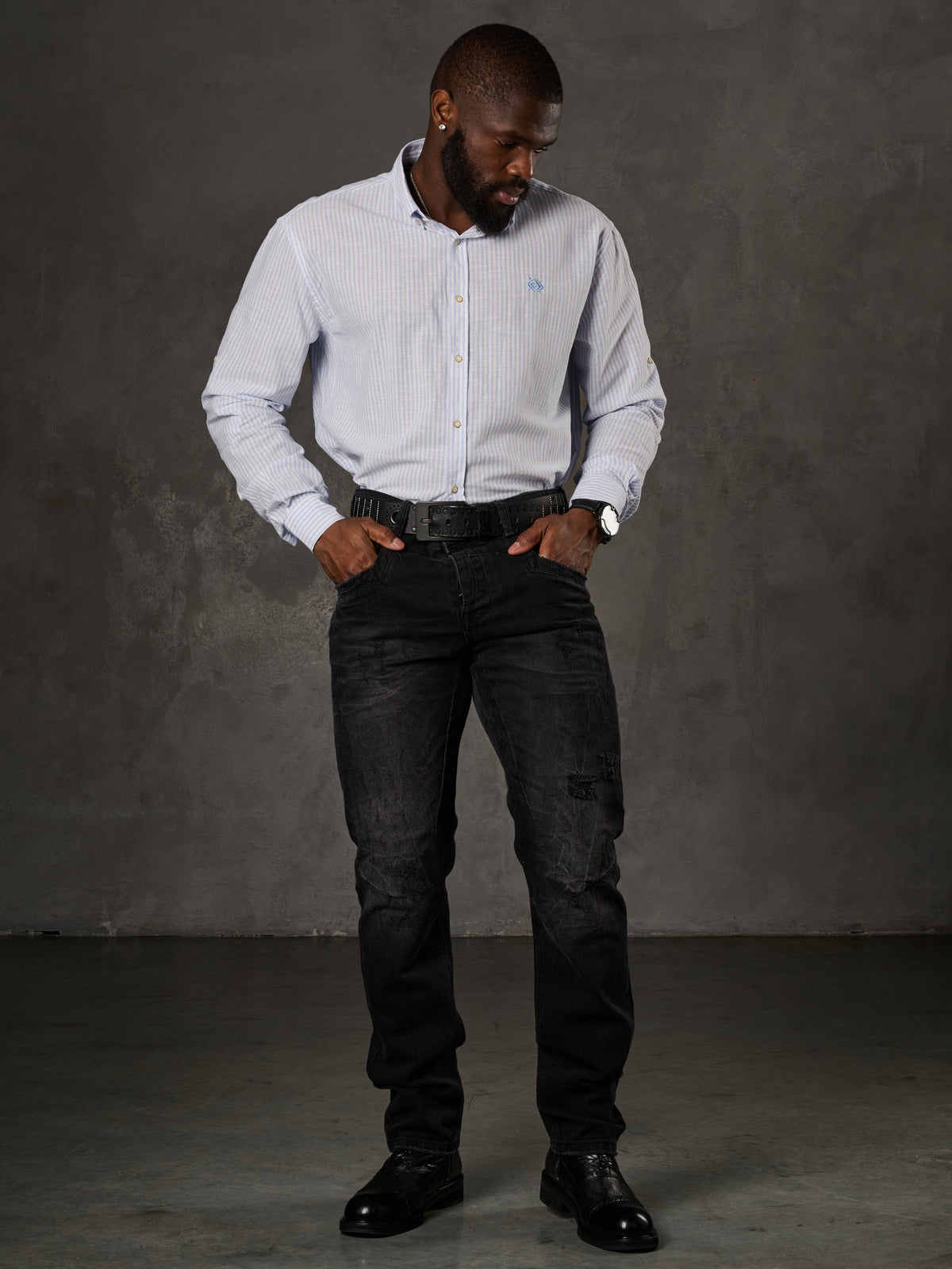 CH194 Men's shirt with Kent Collar line design