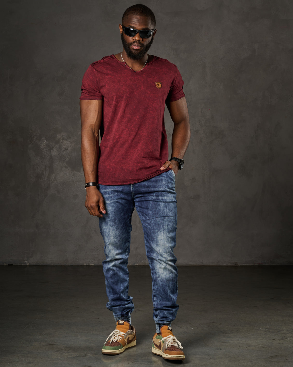 CD807 Herren Jeans mit elastische Basic Look