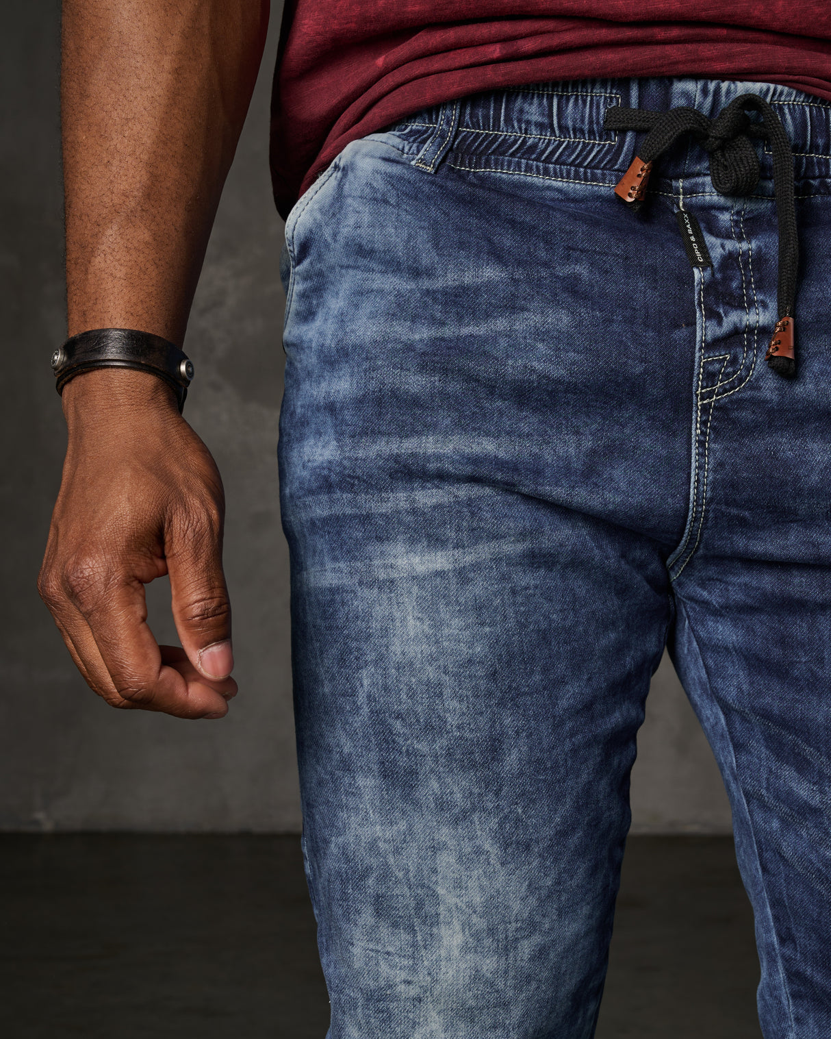 CD807 Herren Jeans mit elastische Basic Look