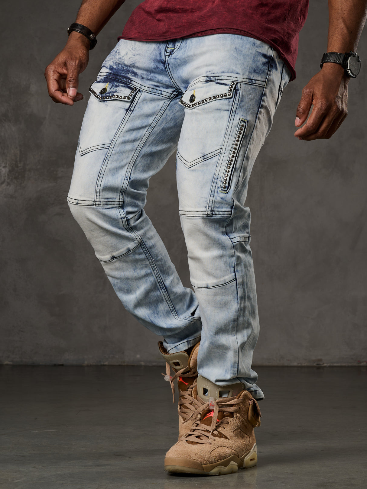 CD810 Herren Jeans in extravagantem Look