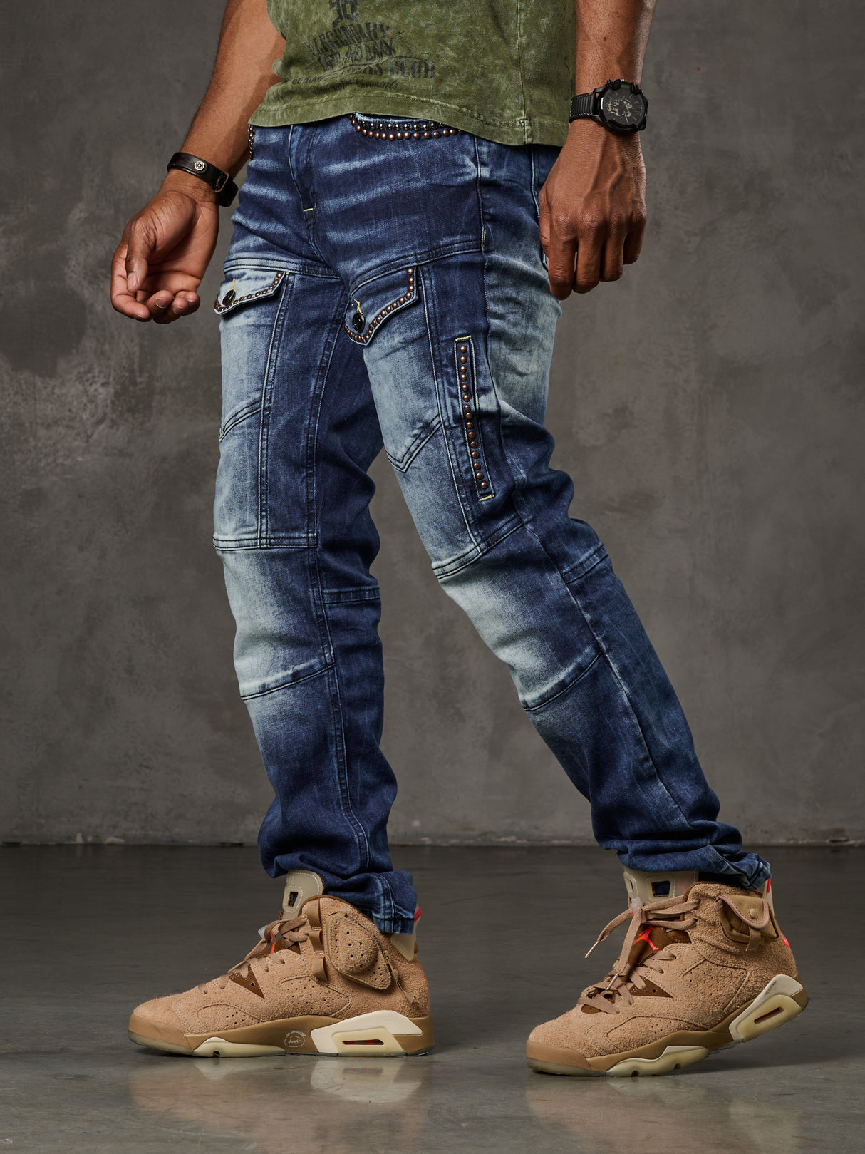 CD810 Herren Jeans in extravagantem Look