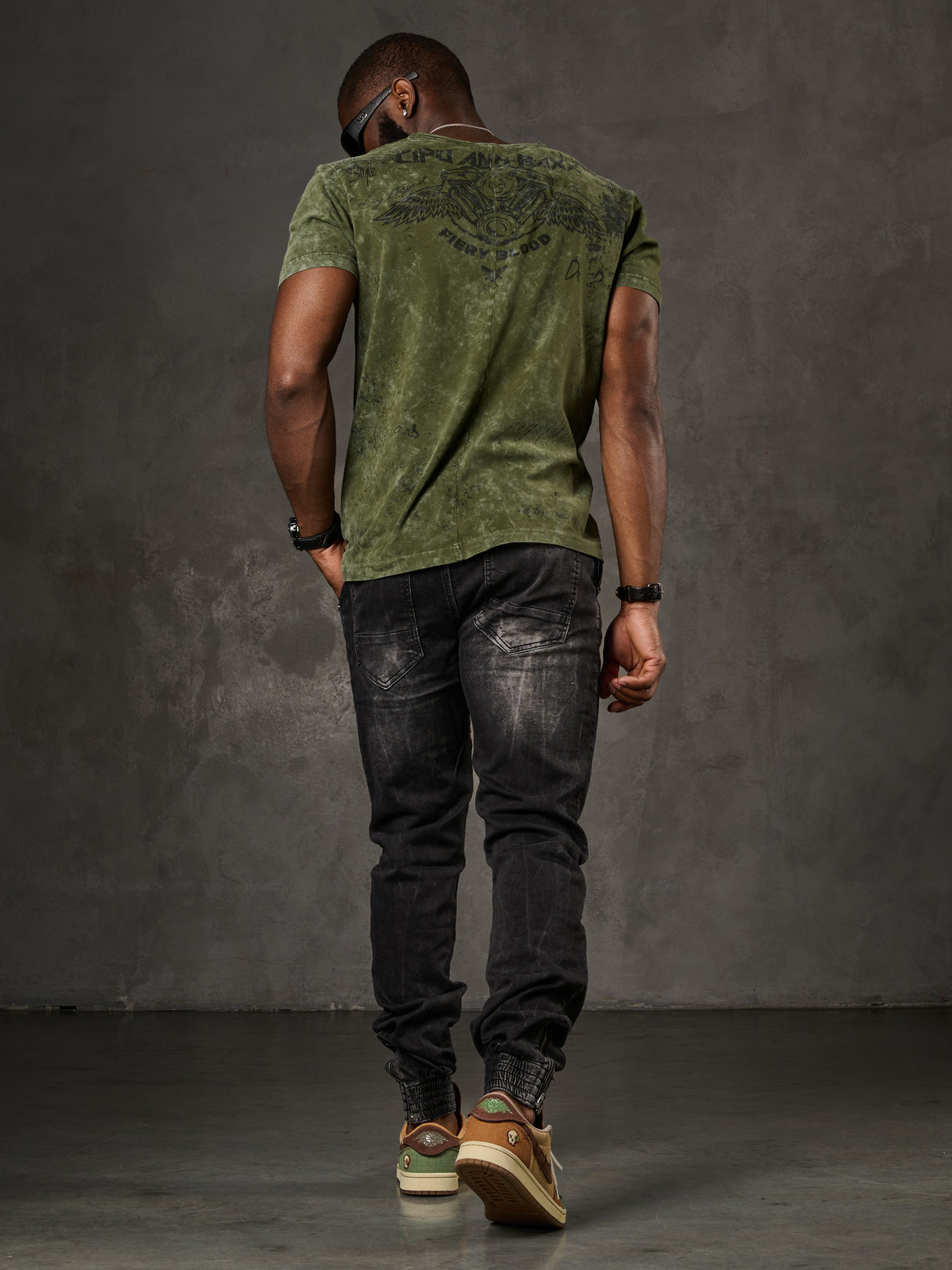 CD807 Herren Jeans mit elastische Basic Look