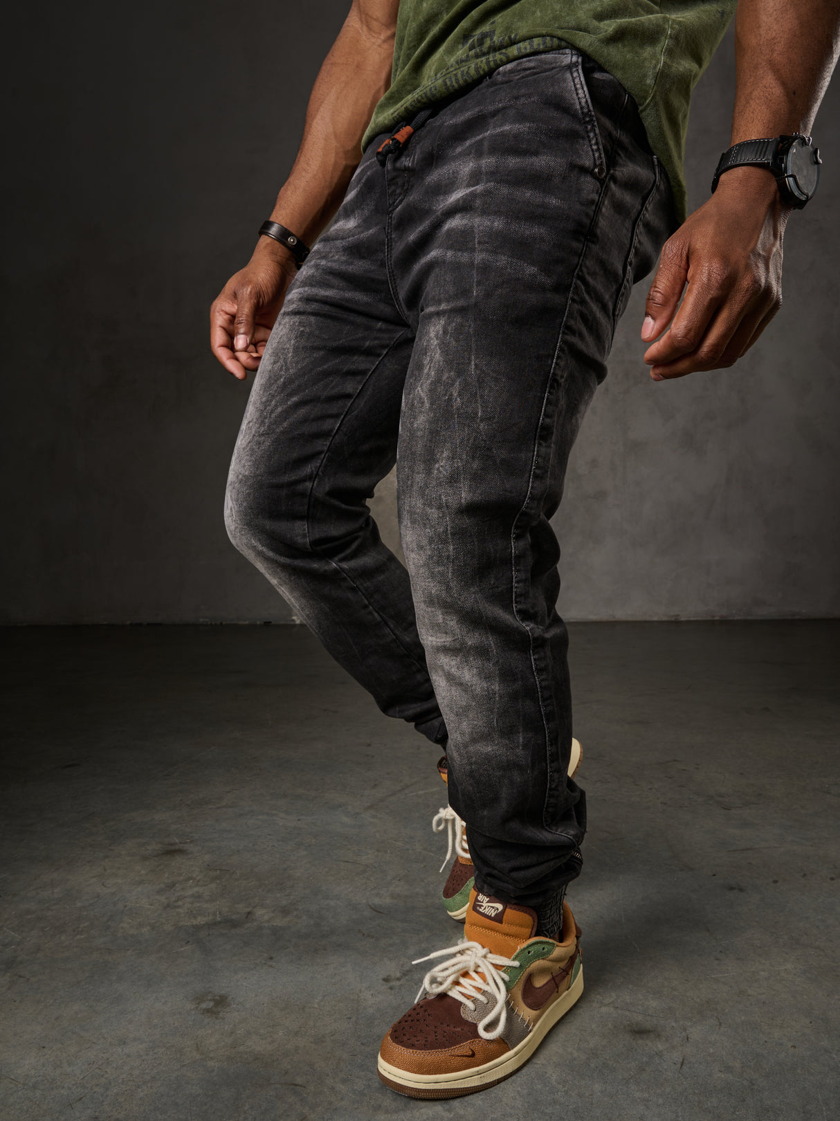 CD807 Herren Jeans mit elastische Basic Look