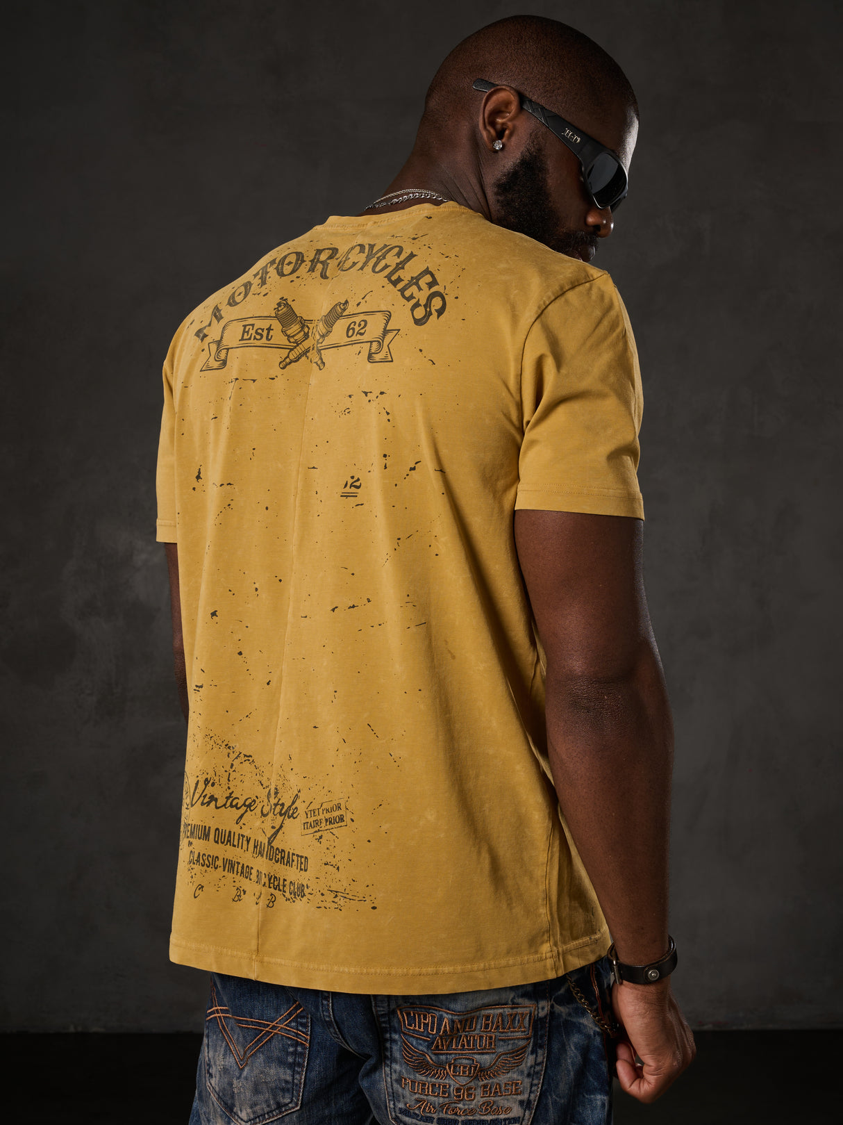 CT813 Herren T-Shirt mit coolem Motorrad-Print