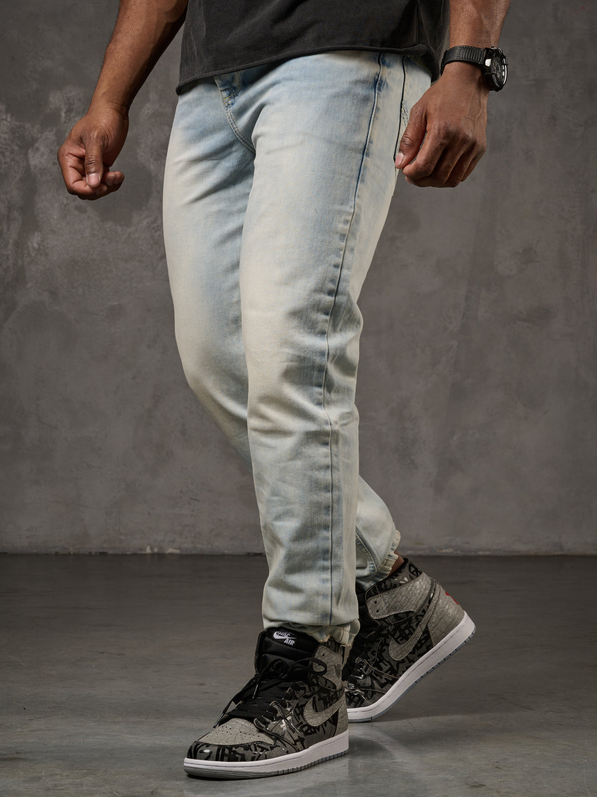 CD319X Herren bequeme Jeans in Straight Fit