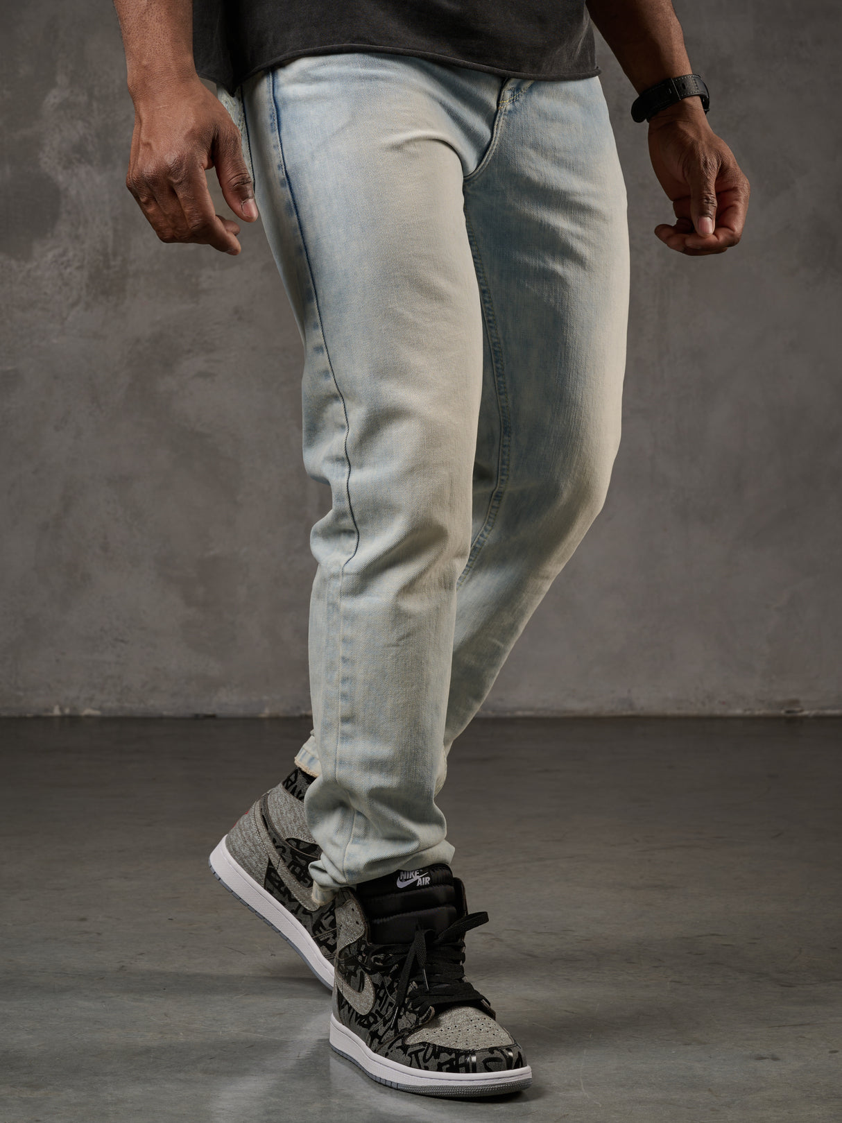 CD319X Herren bequeme Jeans in Straight Fit
