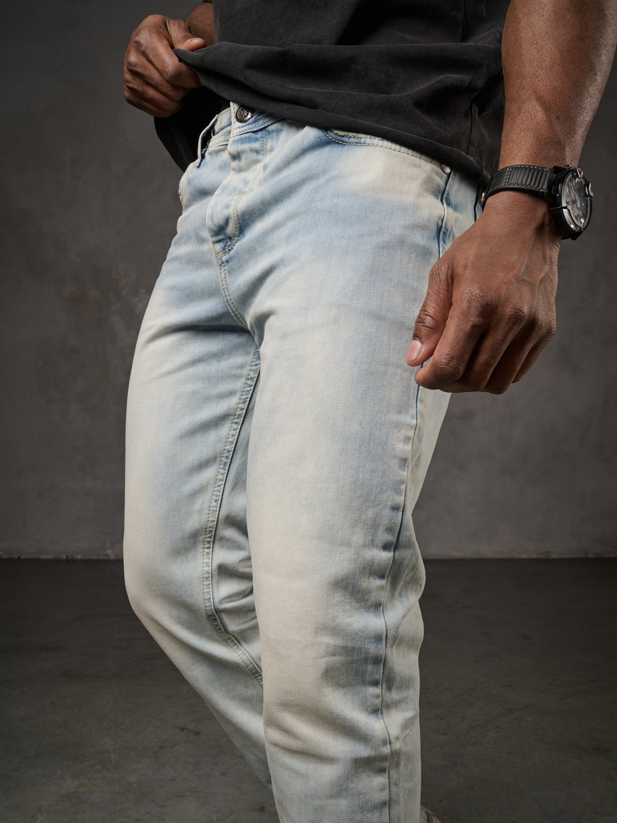 CD319X Herren bequeme Jeans in Straight Fit