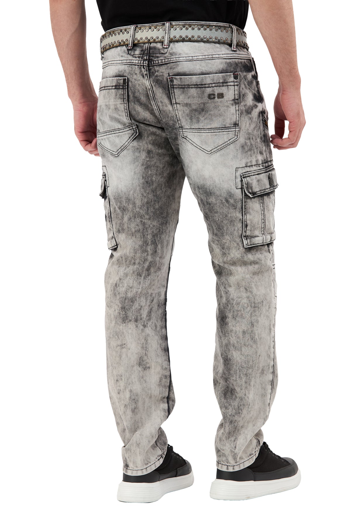 CD679 bequeme Jeans in trendiger Used-Optik