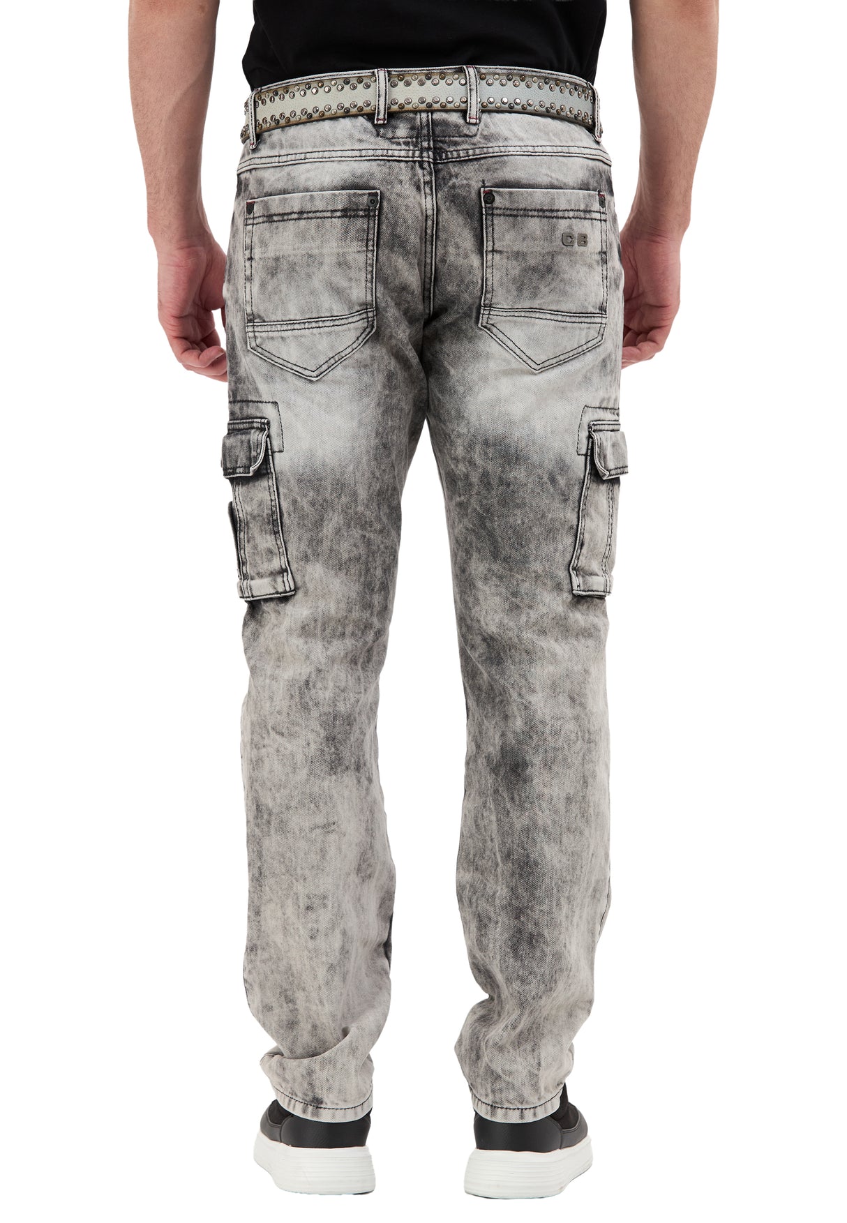 CD679 bequeme Jeans in trendiger Used-Optik