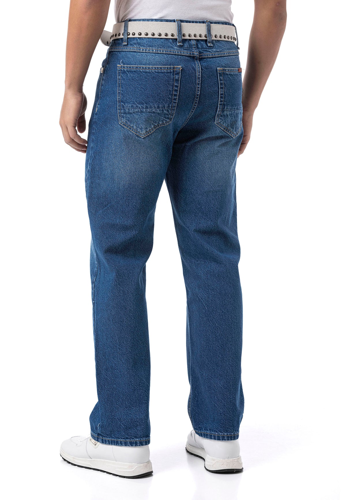 CD903 Baggy Fit Jeans mit Zipper