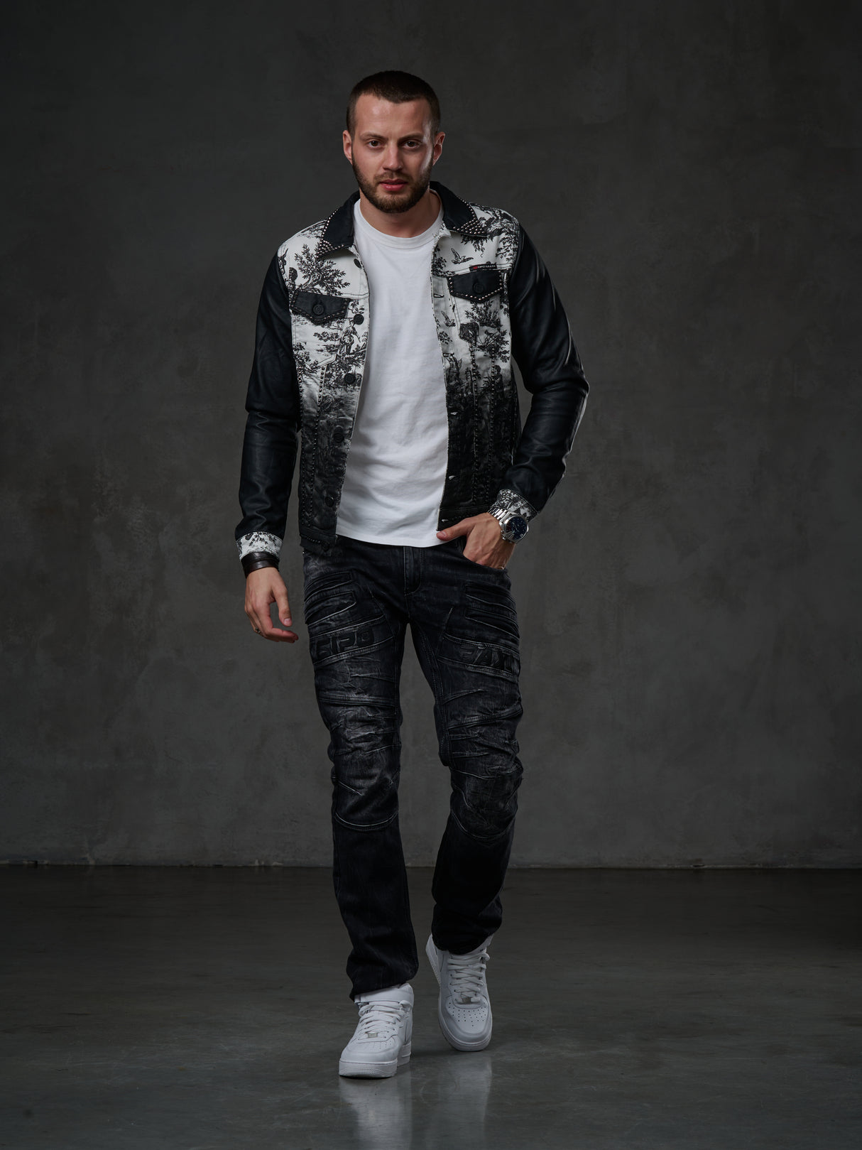 CJ252 Veste noire pour homme