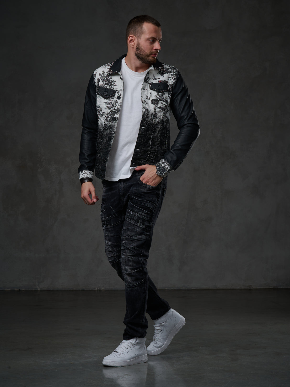 CJ252 Veste noire pour homme