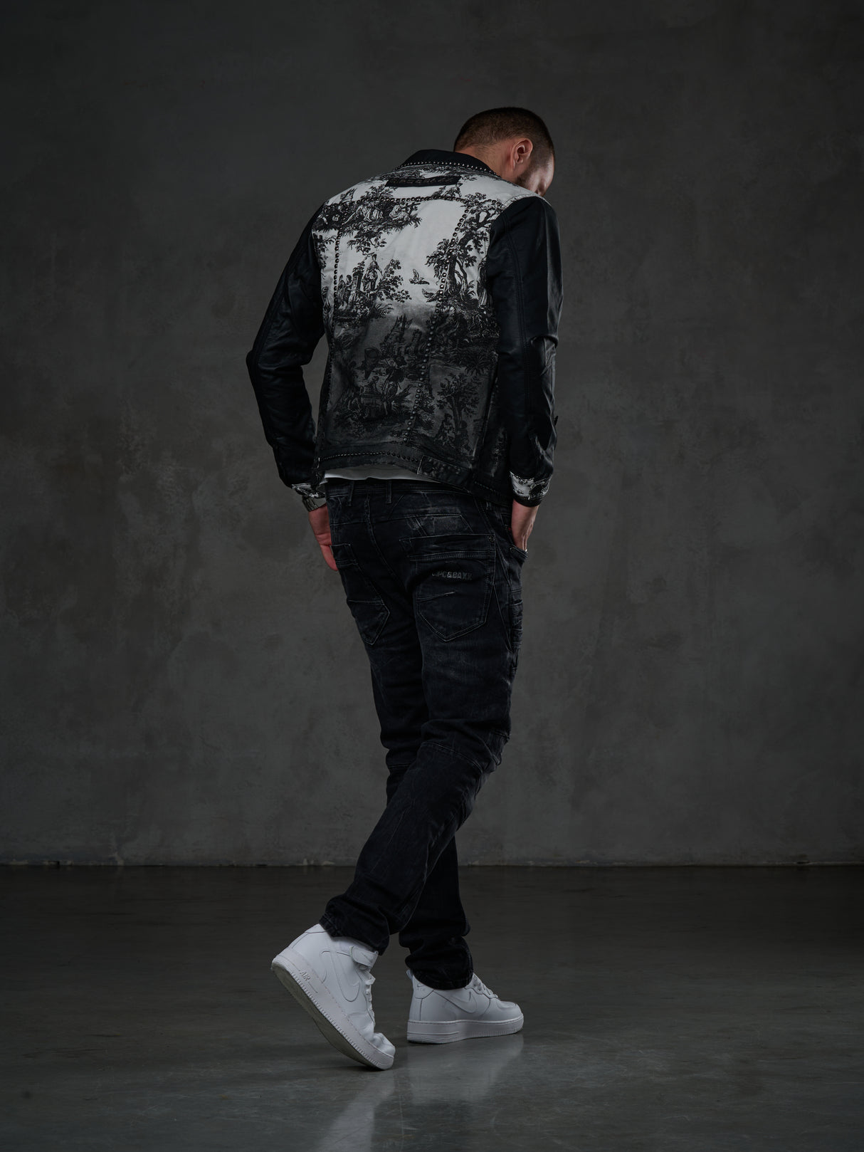 CJ252 Veste noire pour homme