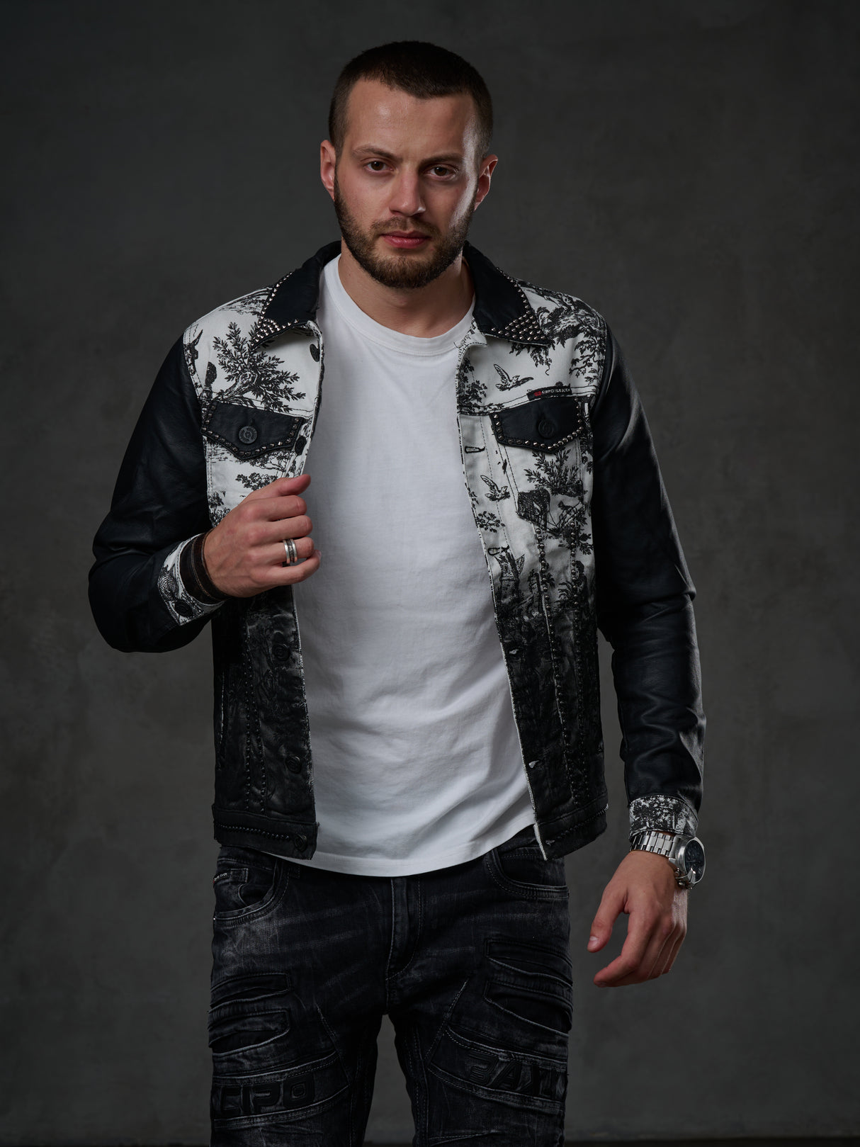 CJ252 Veste noire pour homme