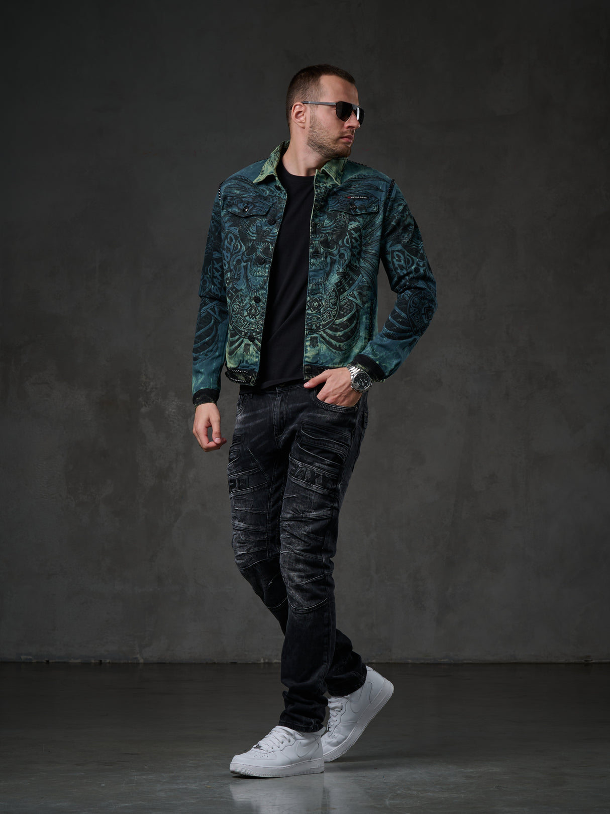 CJ272 Giacca da uomo blu
