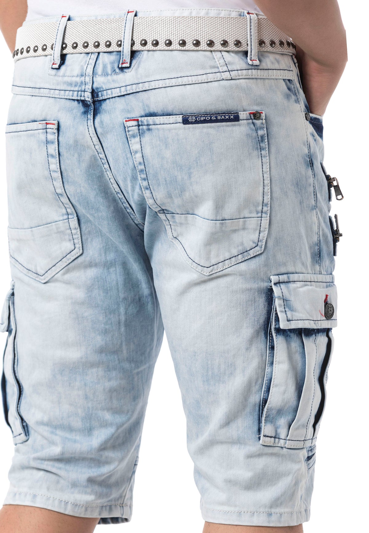 CK295 Uomini Jeans shorts con tasche cargo