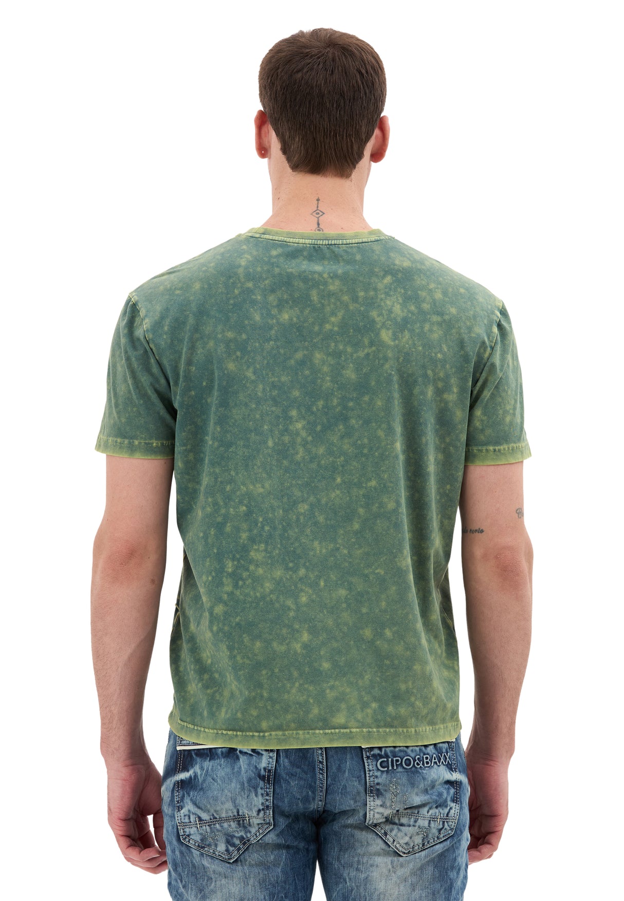 CT853 – Cipo & Baxx Herren T‑Shirt – Relax Fit Patch‑Design
