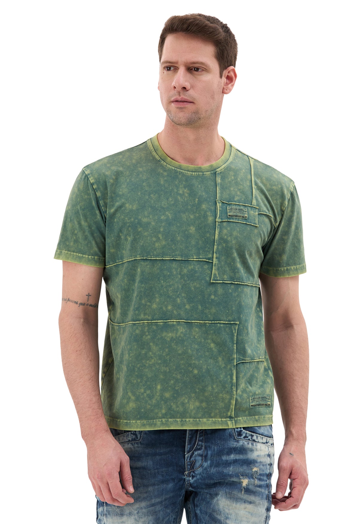 CT853 – Cipo & Baxx Herren T‑Shirt – Relax Fit Patch‑Design