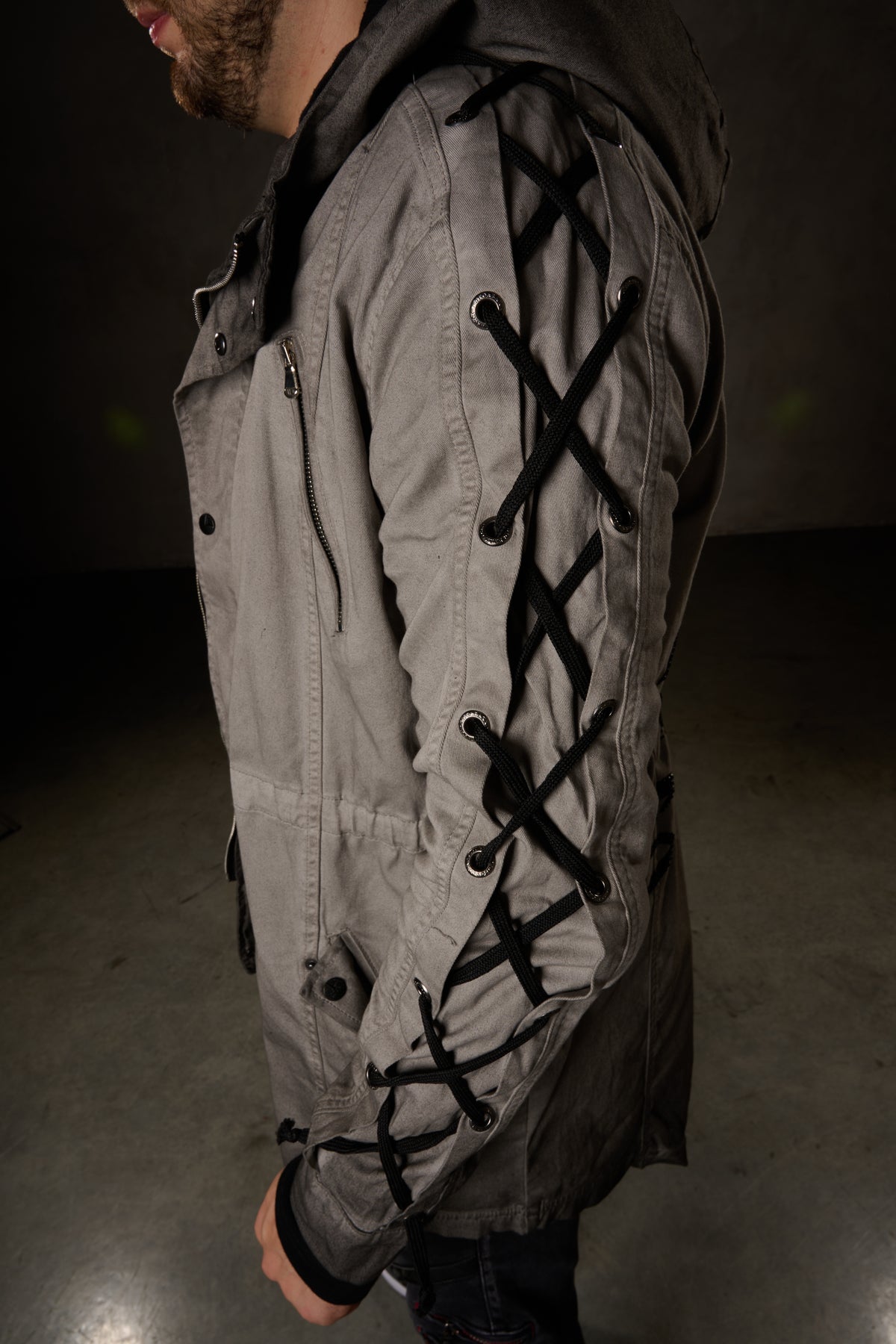 CJ183 Chaqueta Grigio per Uomo