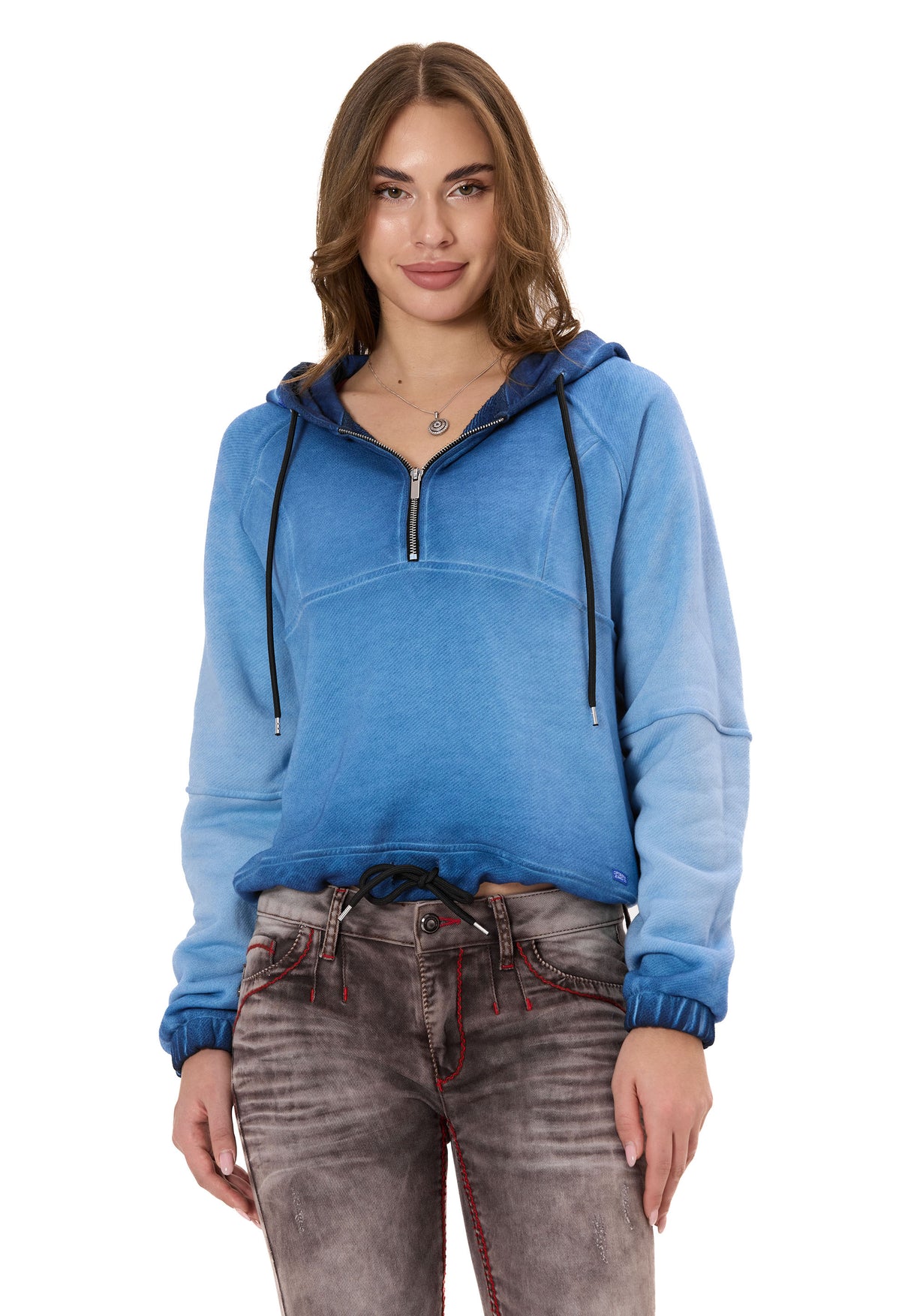 WL373 Sudadera Mujer – Diseño Media Cremallera