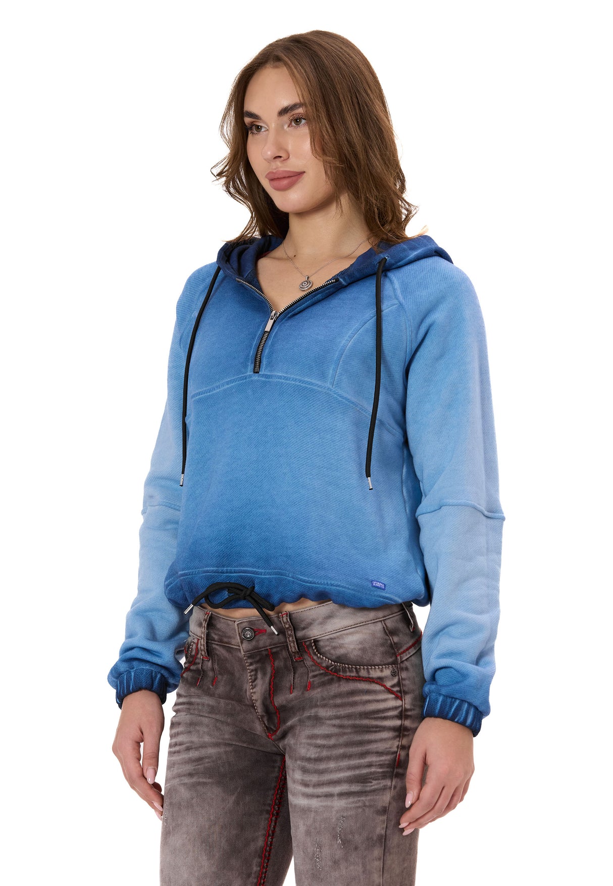 WL373 Sudadera Mujer – Diseño Media Cremallera