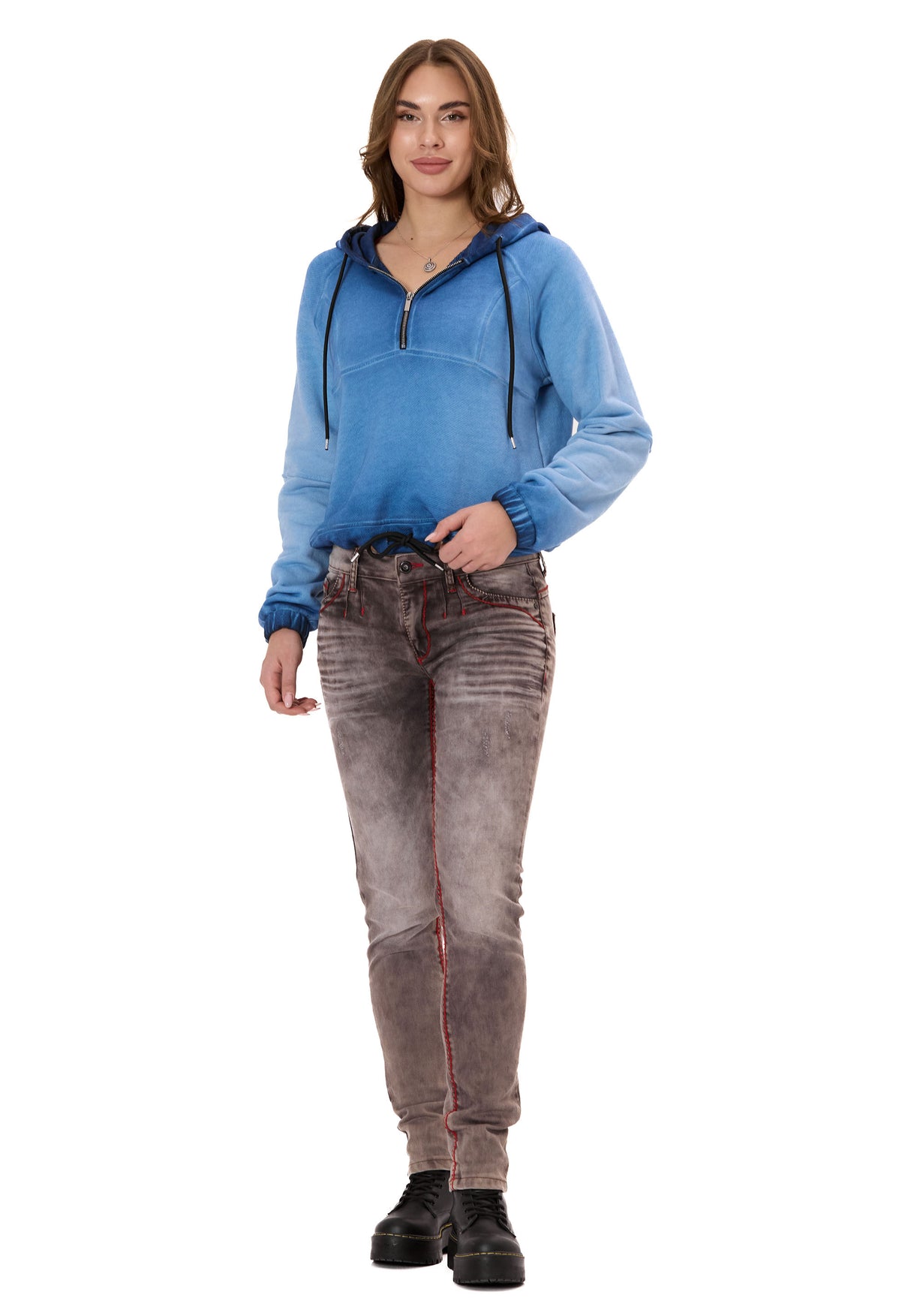 WL373 Sudadera Mujer – Diseño Media Cremallera