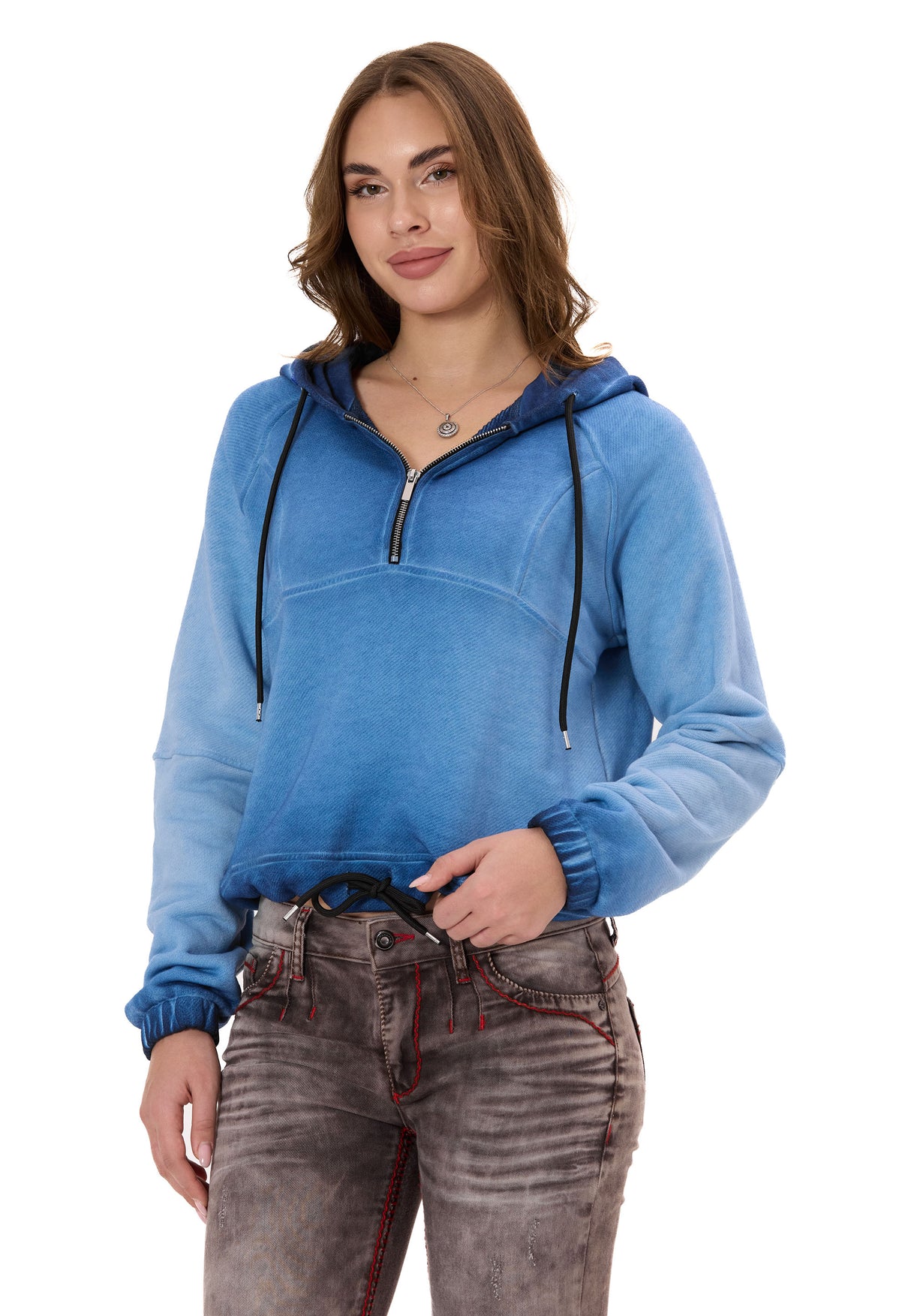 WL373 Sudadera Mujer – Diseño Media Cremallera
