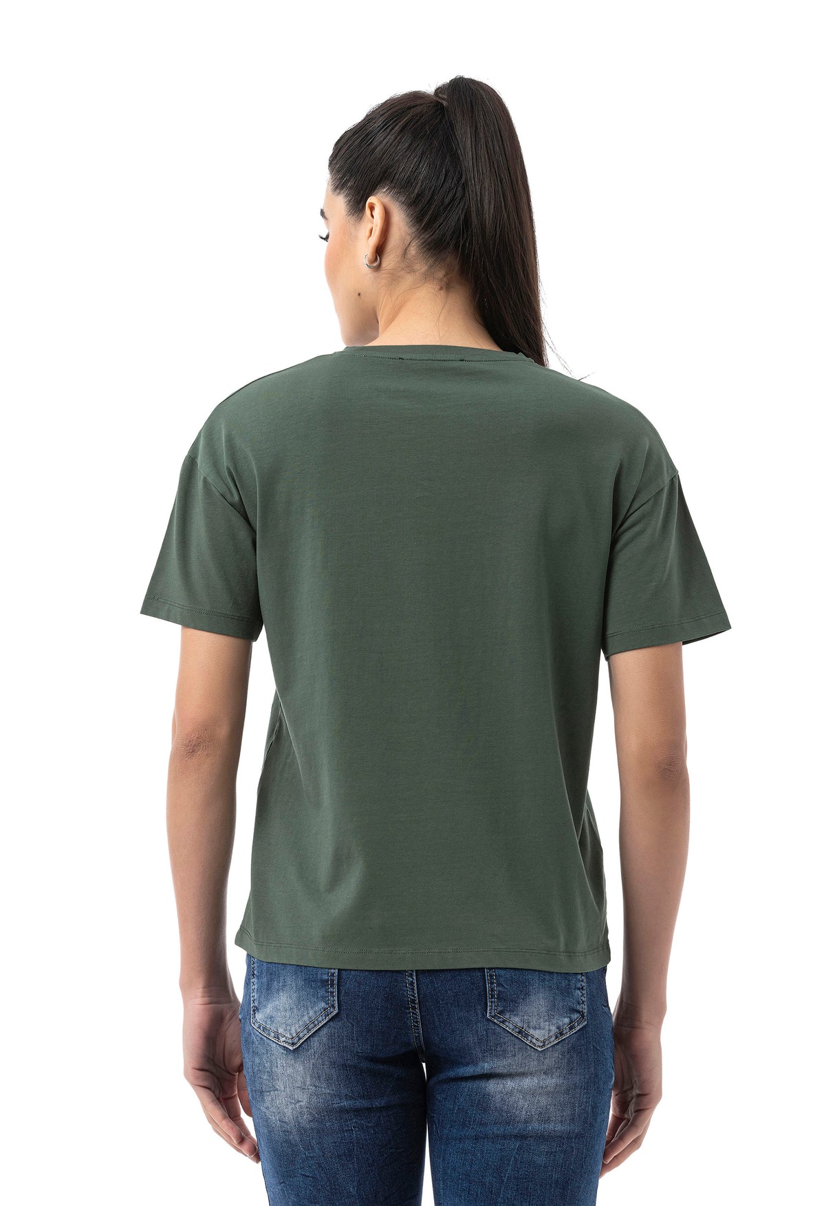 WT390 Dames T‑Shirt – Relaxed Fit, Logo Print
