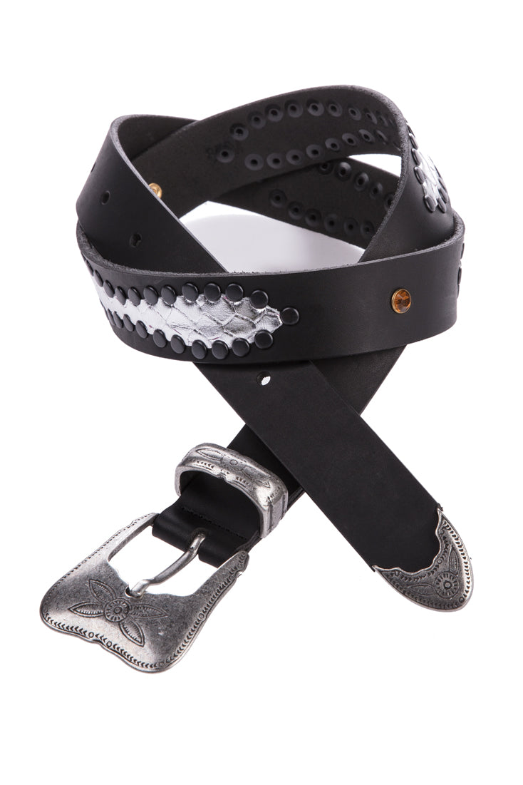 WG105 pasek damski zdobiony