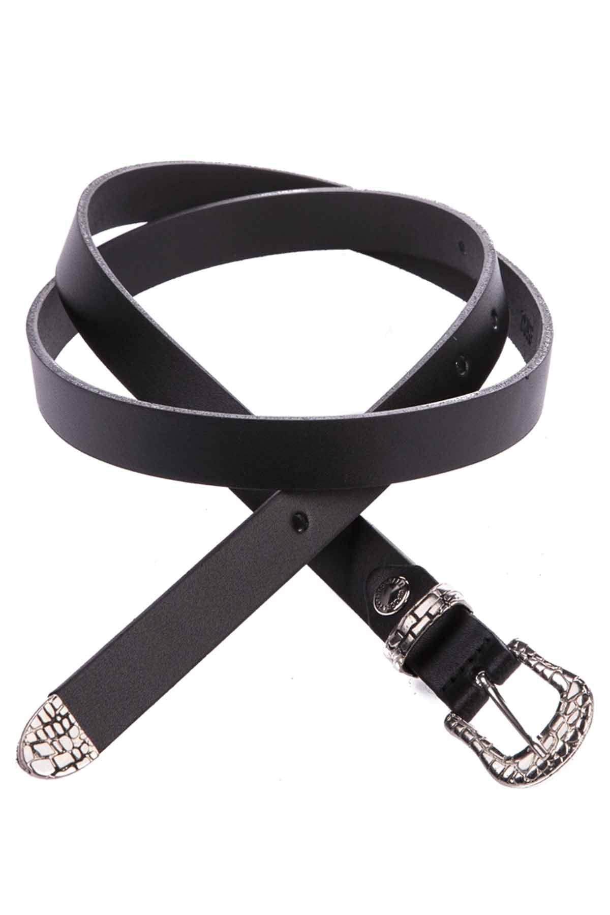 WG116 pasek damski z ozdobną klamrą