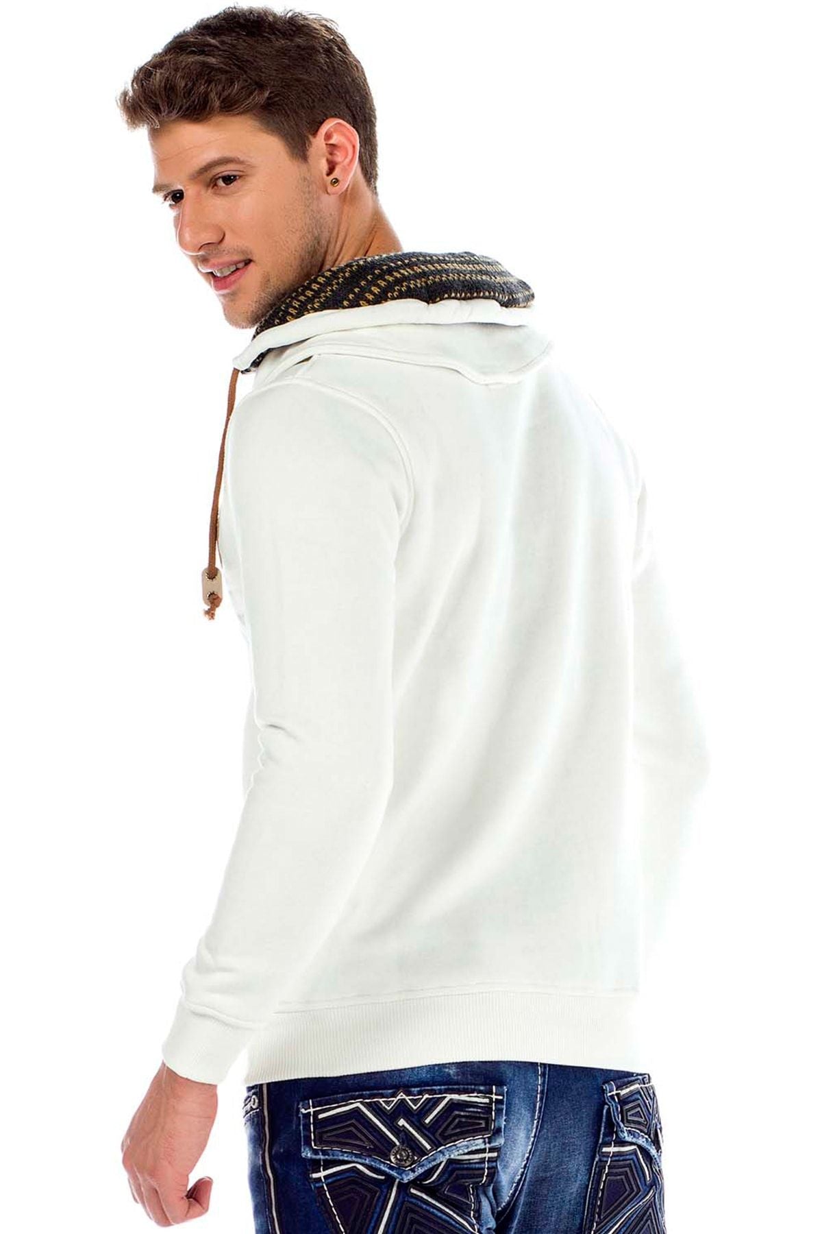 C44200 męska bluza z kołnierzem