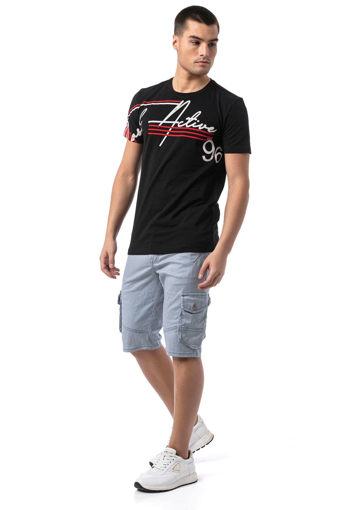 CK297– Herren Capri Hose mit Zipper