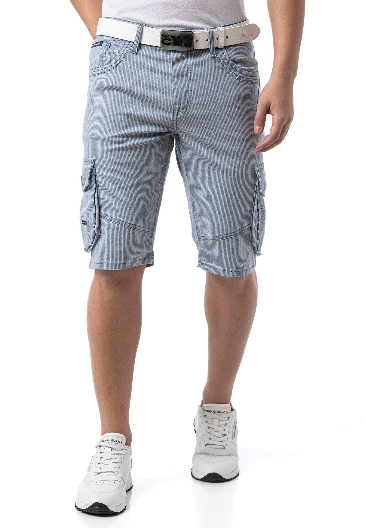 CK297– Herren Capri Hose mit Zipper
