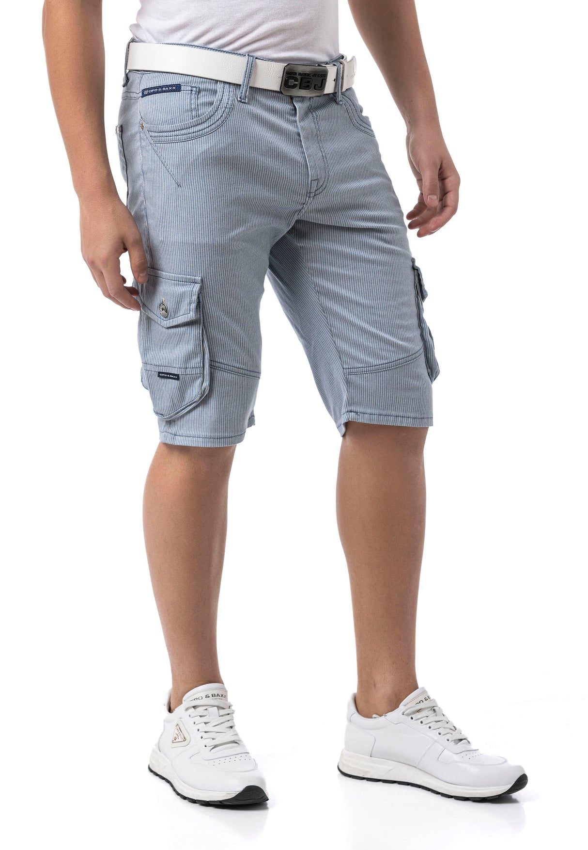 CK297– Men Capri Pants with zipper