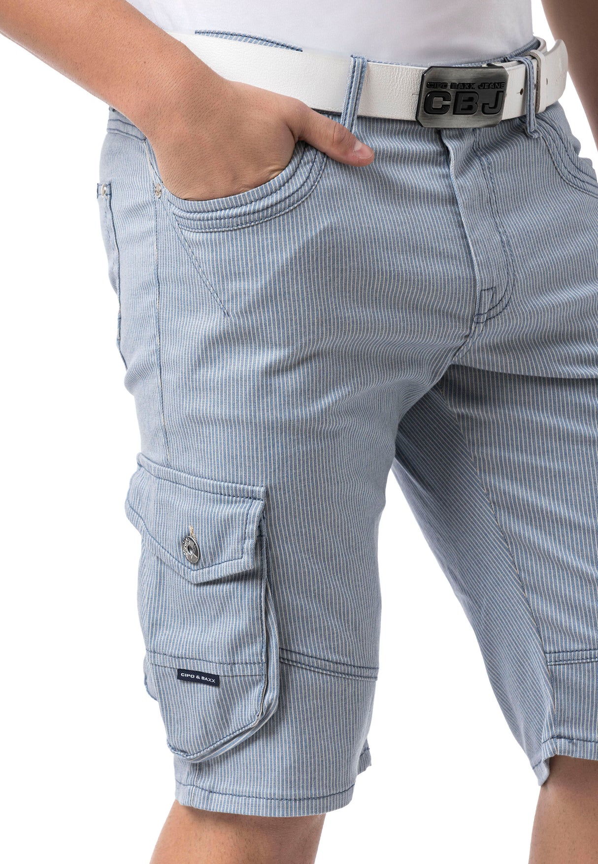CK297– Men Capri Pants with zipper