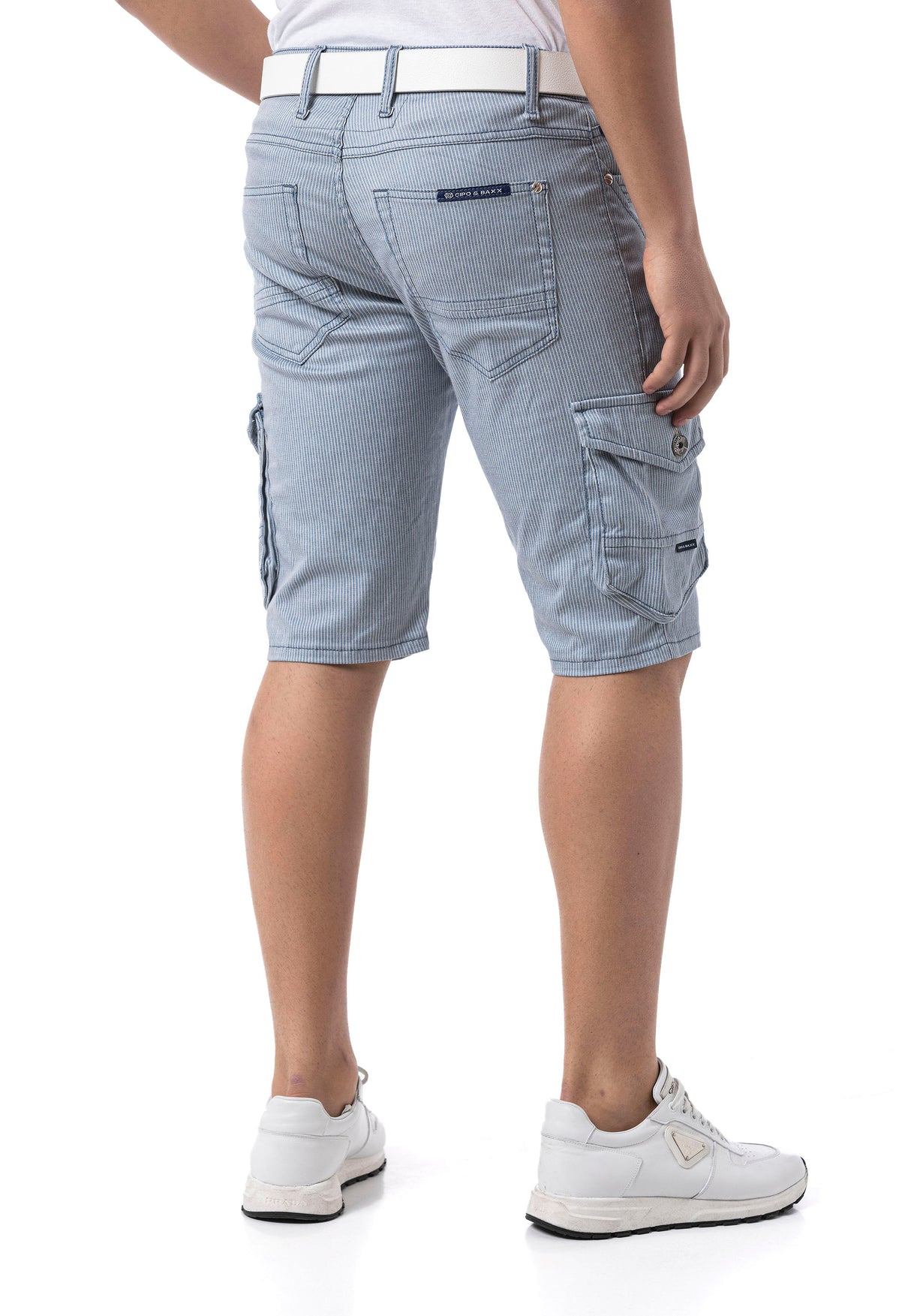 CK297– Men Capri Pants with zipper