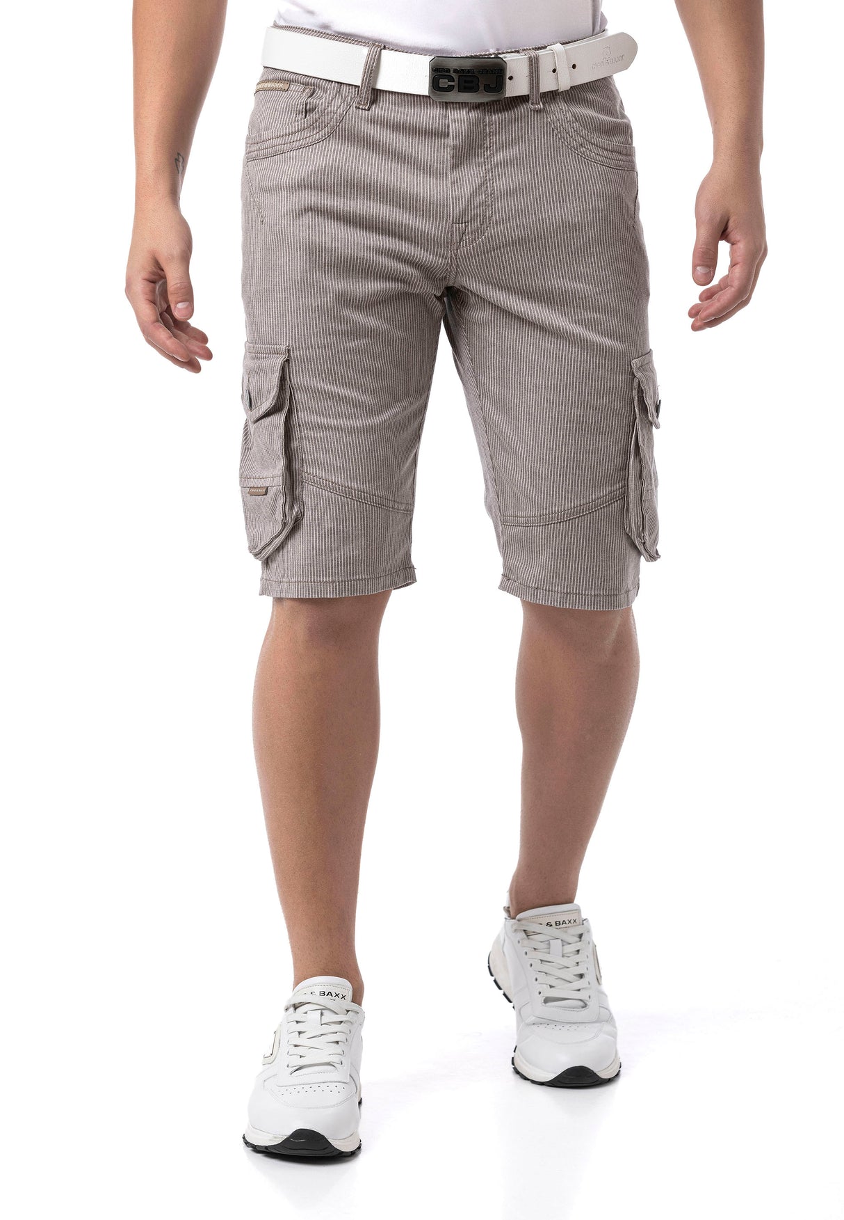CK297– Herren Capri Hose mit Zipper