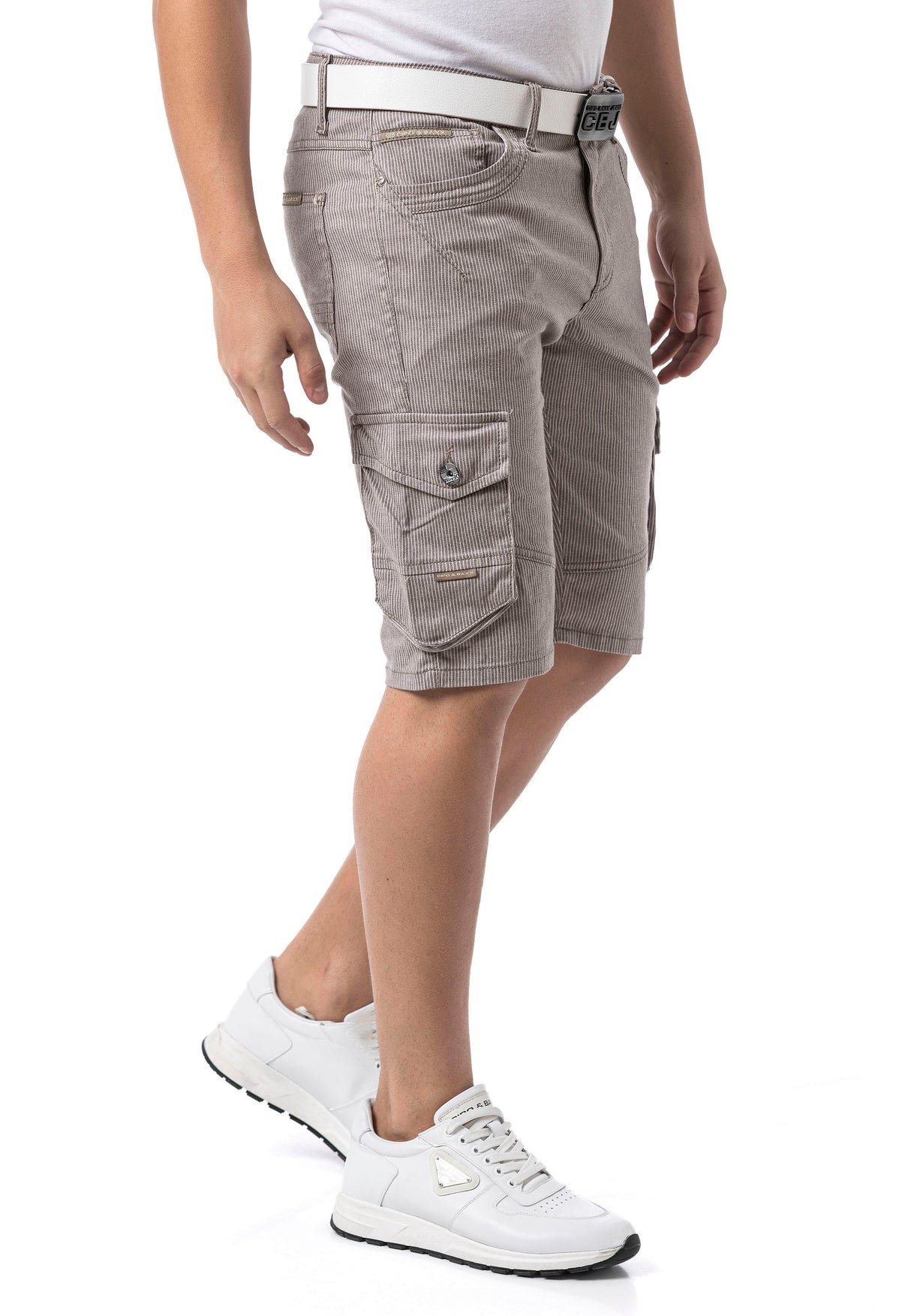 CK297– Herren Capri Hose mit Zipper