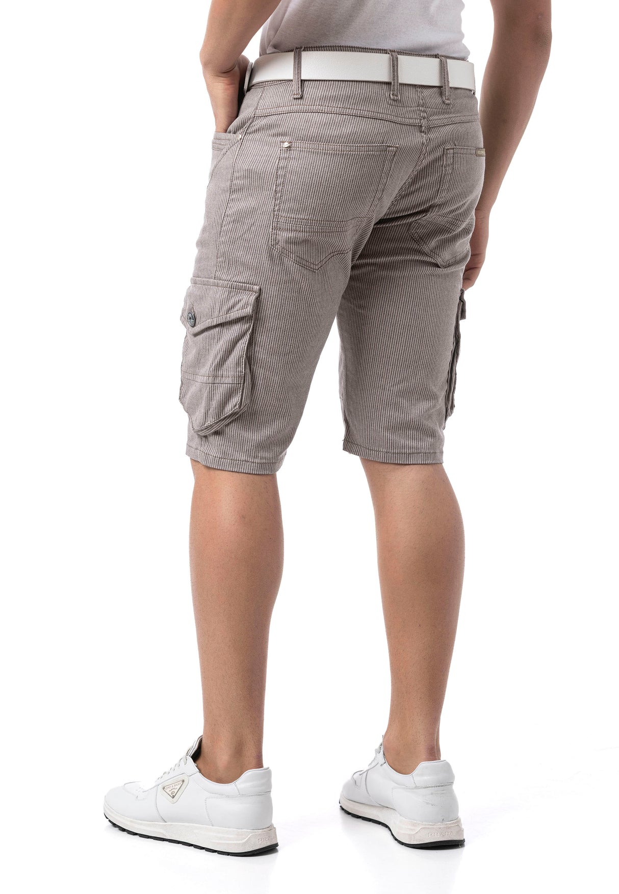 CK297– Herren Capri Hose mit Zipper