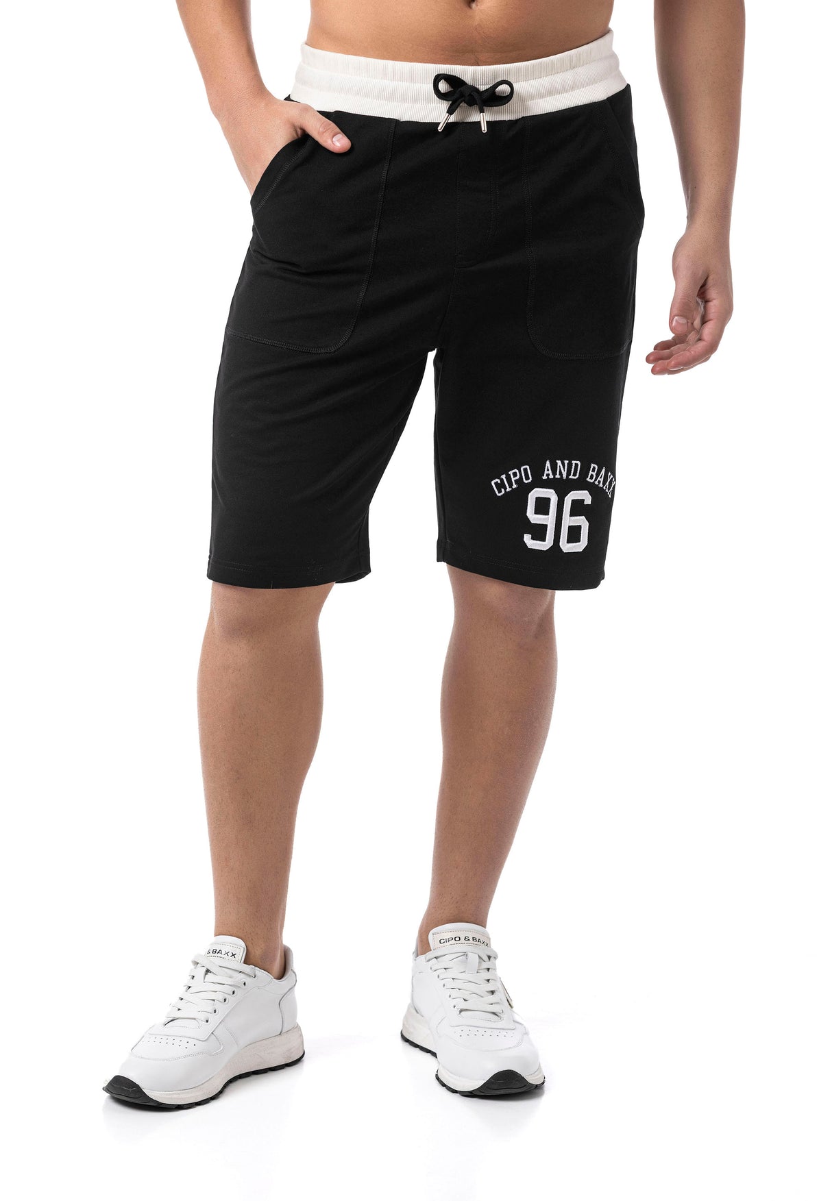CK300-Heren Shorts in Straight Fit met borduursel