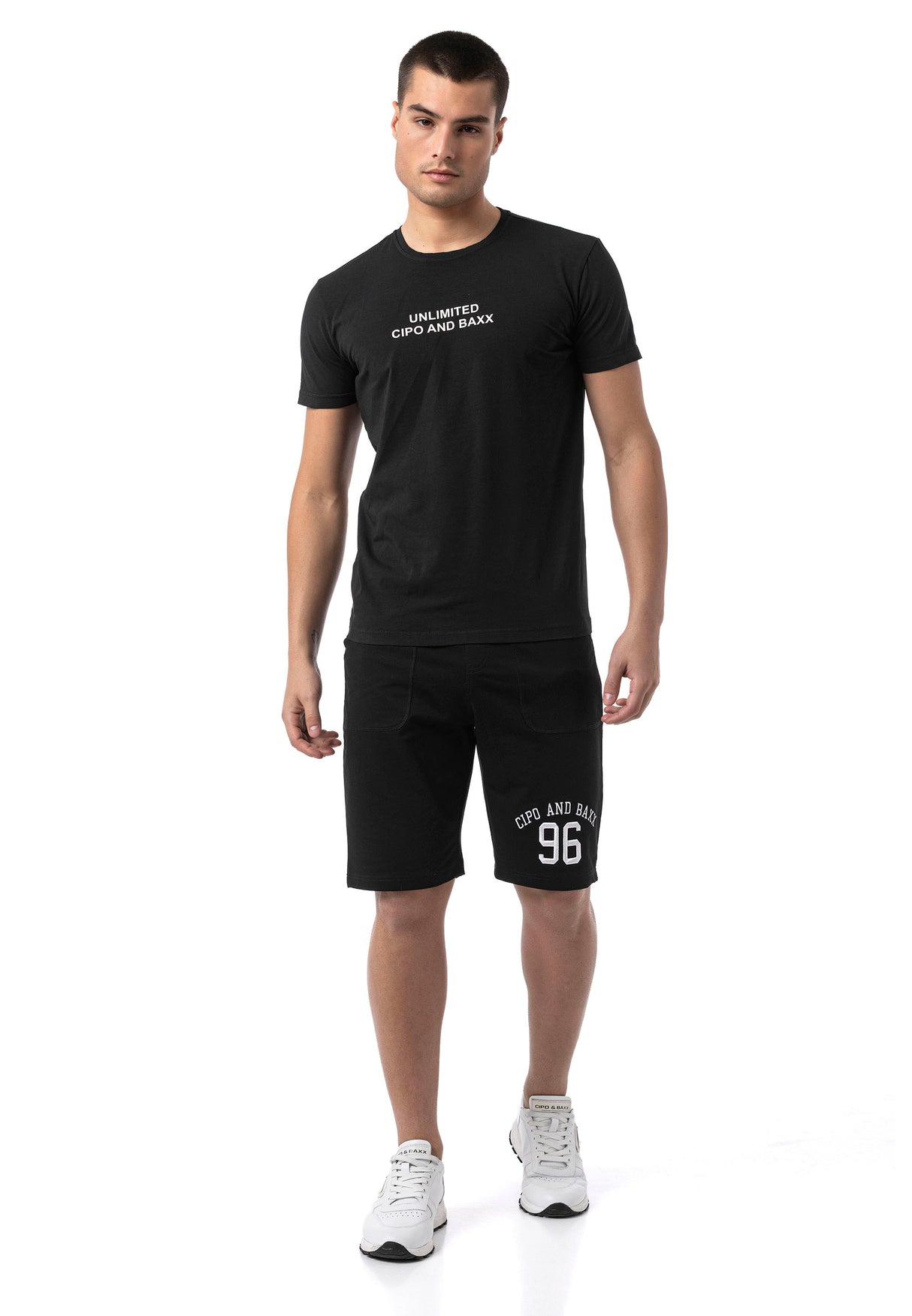 CK300-Heren Shorts in Straight Fit met borduursel