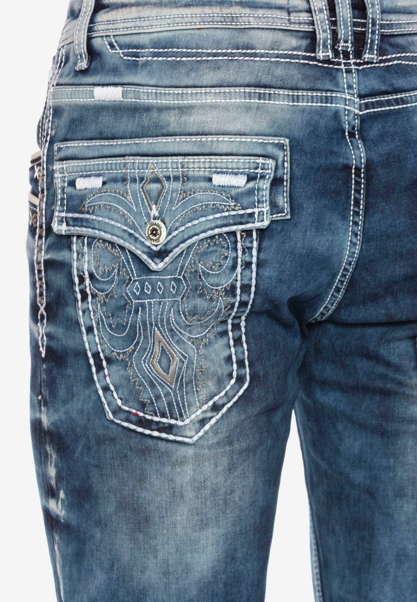 CD314 jeansy proste z lamówką